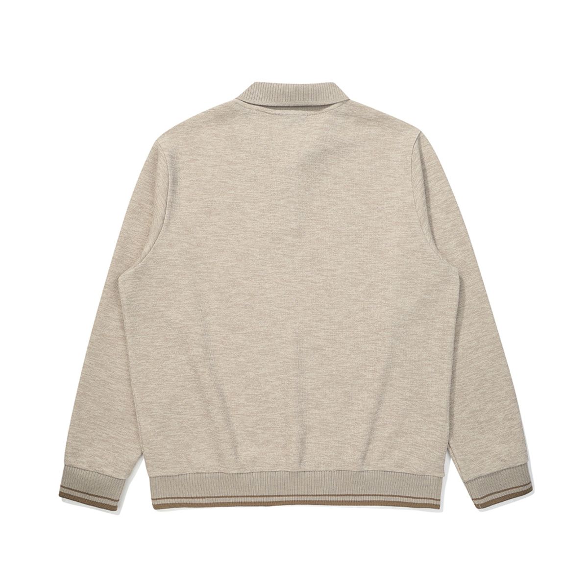 말본 골프(MALBON GOLF) 니트라이크 트레블 긴팔 티셔츠 BEIGE (MAN)