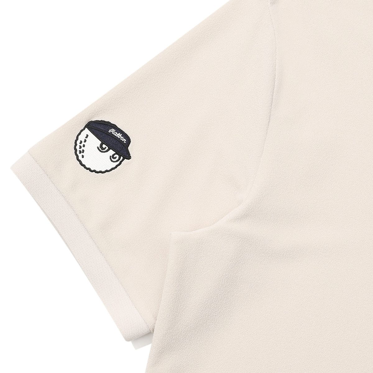 말본 골프(MALBON GOLF) 프리미엄 테리소재 오픈넥 티셔츠 CREAM (MAN)