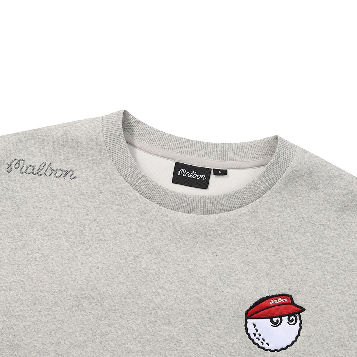말본 골프(MALBON GOLF) 에어리 라운드 긴팔 티셔츠 MELANGE GRAY (MAN)