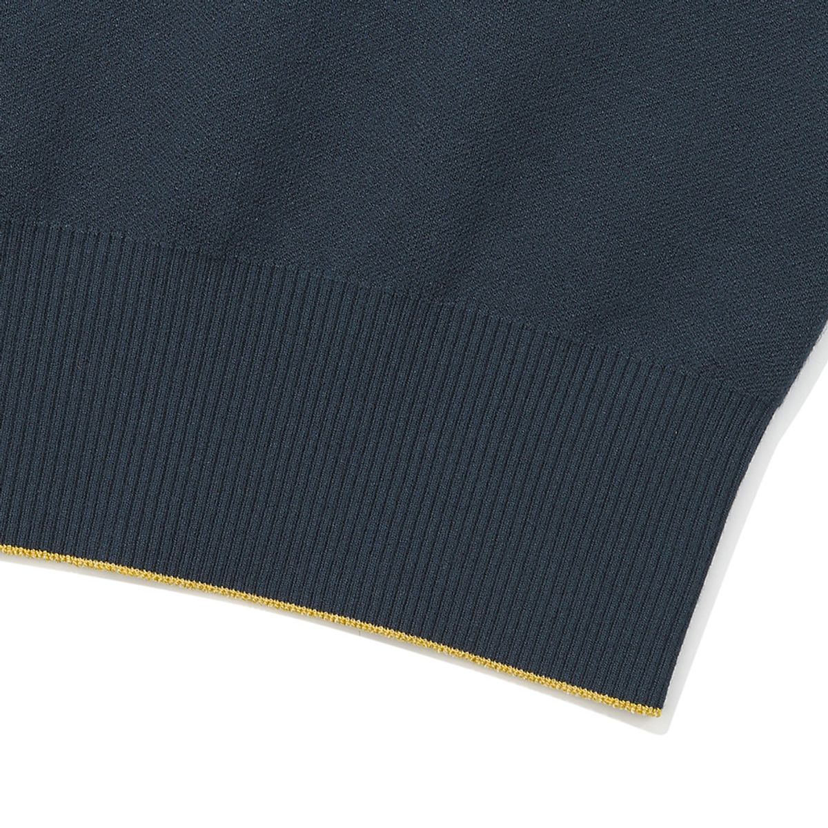 말본 골프(MALBON GOLF) 이중지 라운드 니트 스웨터 NAVY (WOMAN)