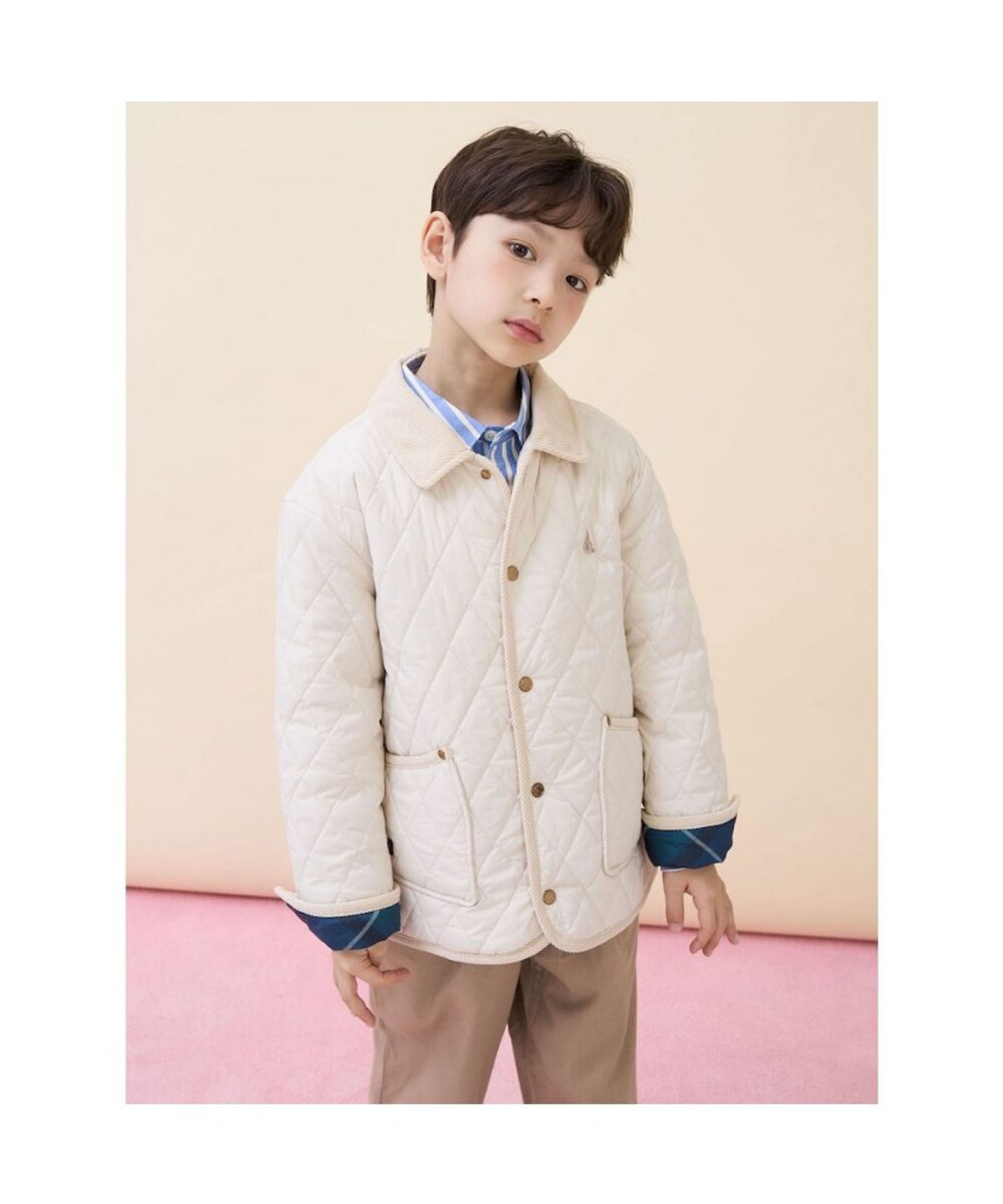 빈폴 키즈(BEANPOLE KIDS) [Essential] 퀼팅 점퍼  아이보리 (BI6138UE10)