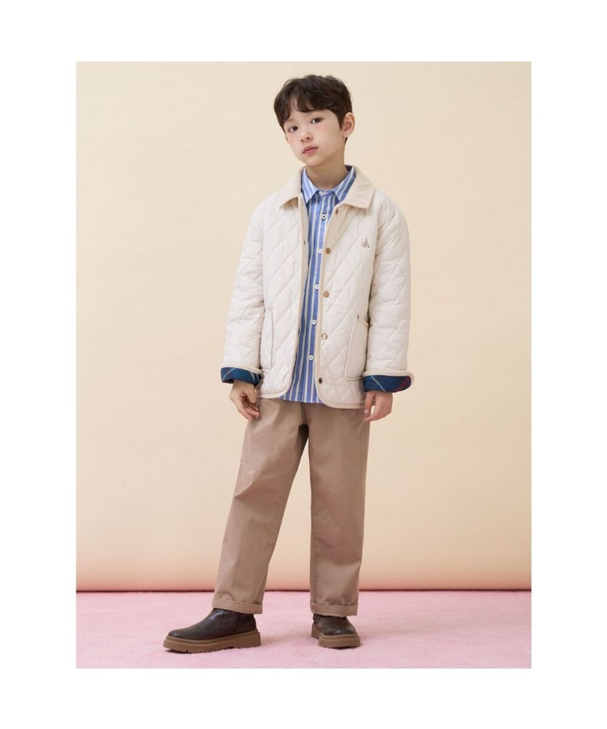 빈폴 키즈(BEANPOLE KIDS) [Essential] 퀼팅 점퍼  아이보리 (BI6138UE10)