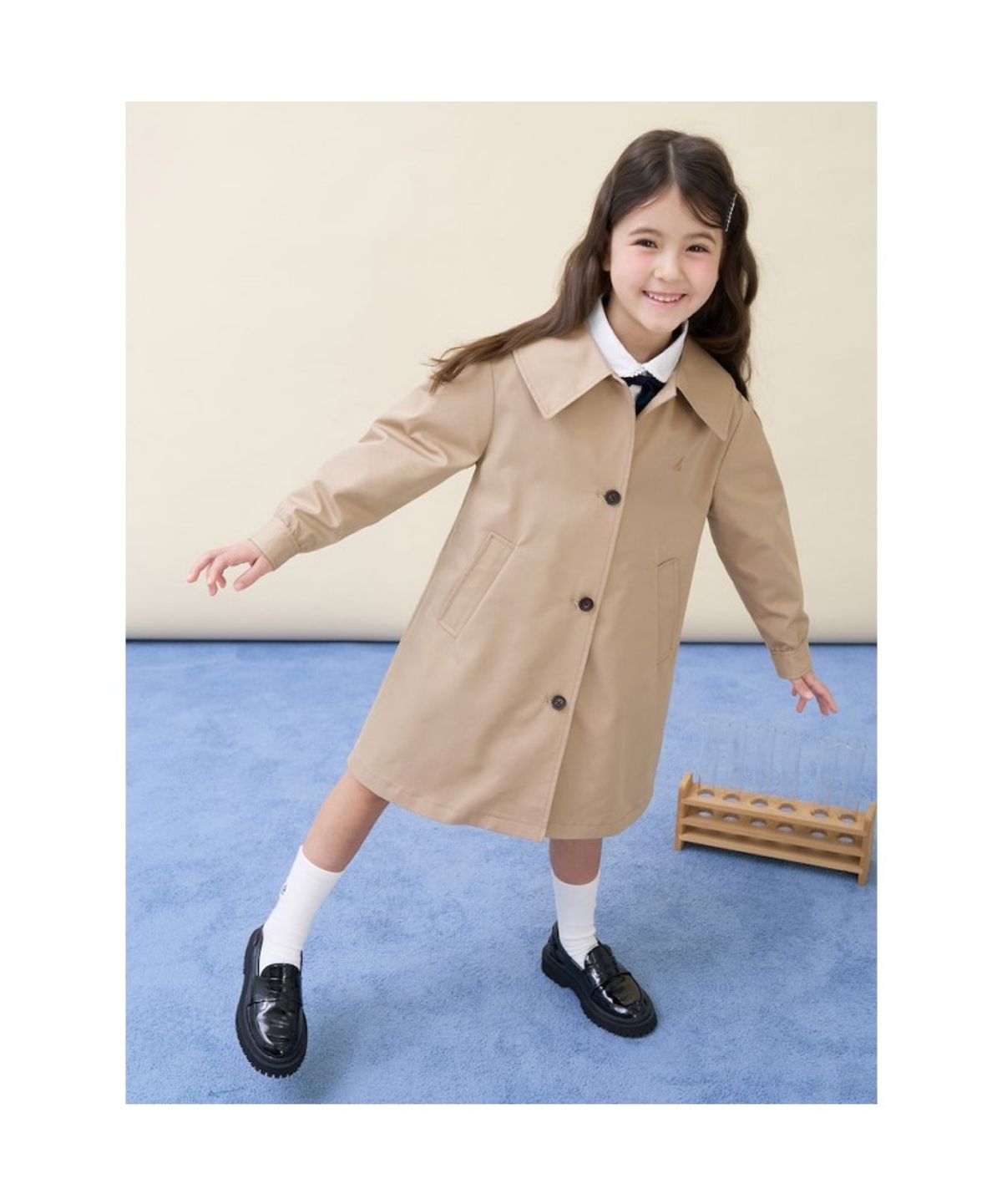 빈폴 키즈(BEANPOLE KIDS) [Essential] 여아 클래식 트렌치 코트  베이지 (BI613TGE1A) (BI613TGE1A)