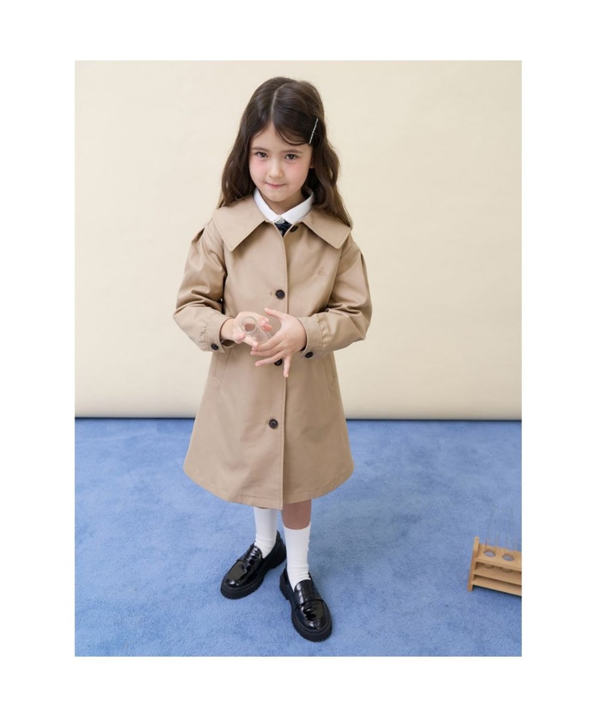 빈폴 키즈(BEANPOLE KIDS) [Essential] 여아 클래식 트렌치 코트  베이지 (BI613TGE1A) (BI613TGE1A)