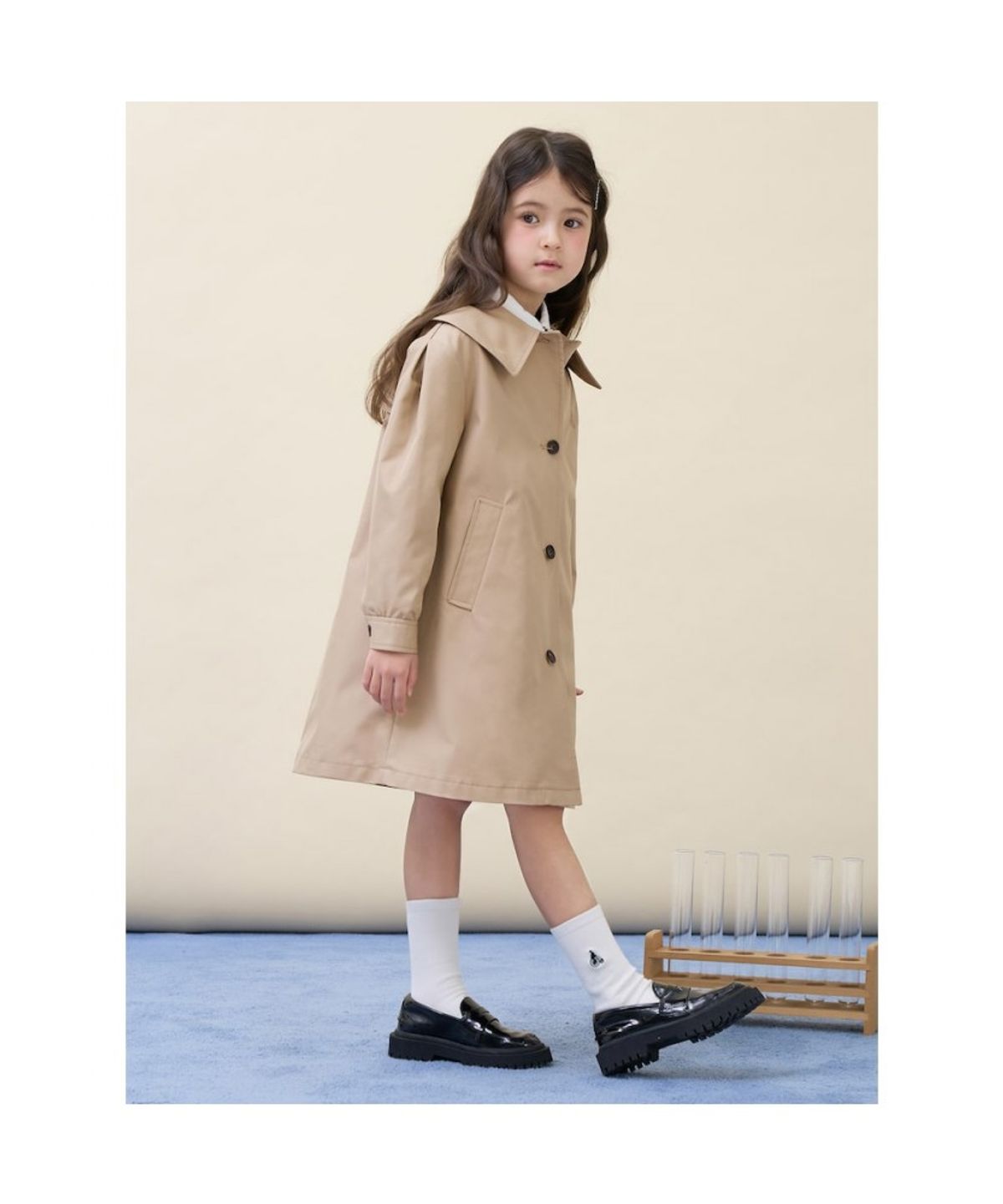 빈폴 키즈(BEANPOLE KIDS) [Essential] 여아 클래식 트렌치 코트  베이지 (BI613TGE1A) (BI613TGE1A)