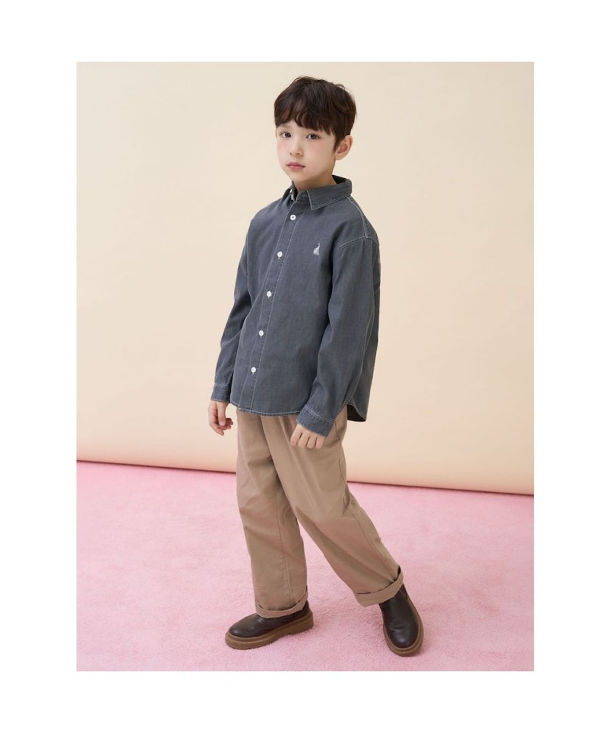 빈폴 키즈(BEANPOLE KIDS) [Essential] 데님 셔츠  애쉬 (BI6164UE24)