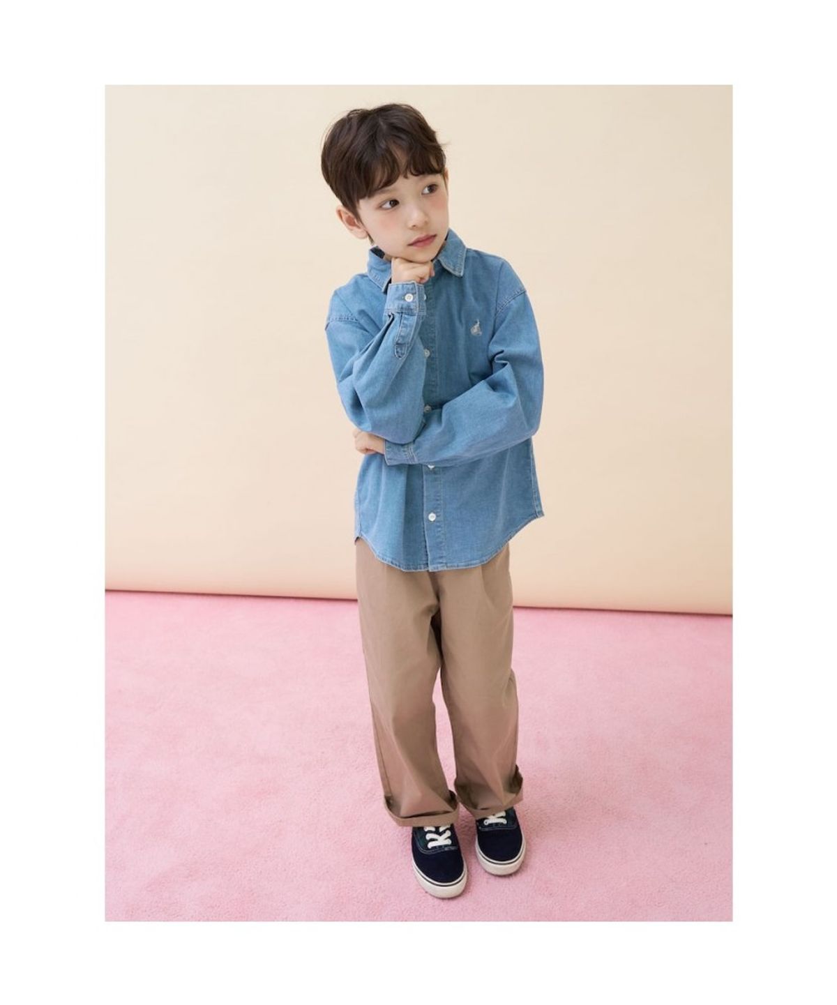 빈폴 키즈(BEANPOLE KIDS) [Essential] 데님 셔츠  스카이 블루 (BI6164UE2Q) (BI6164UE2Q)