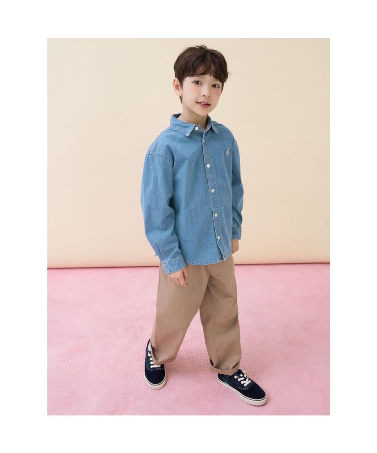 빈폴 키즈(BEANPOLE KIDS) [Essential] 데님 셔츠  스카이 블루 (BI6164UE2Q) (BI6164UE2Q)