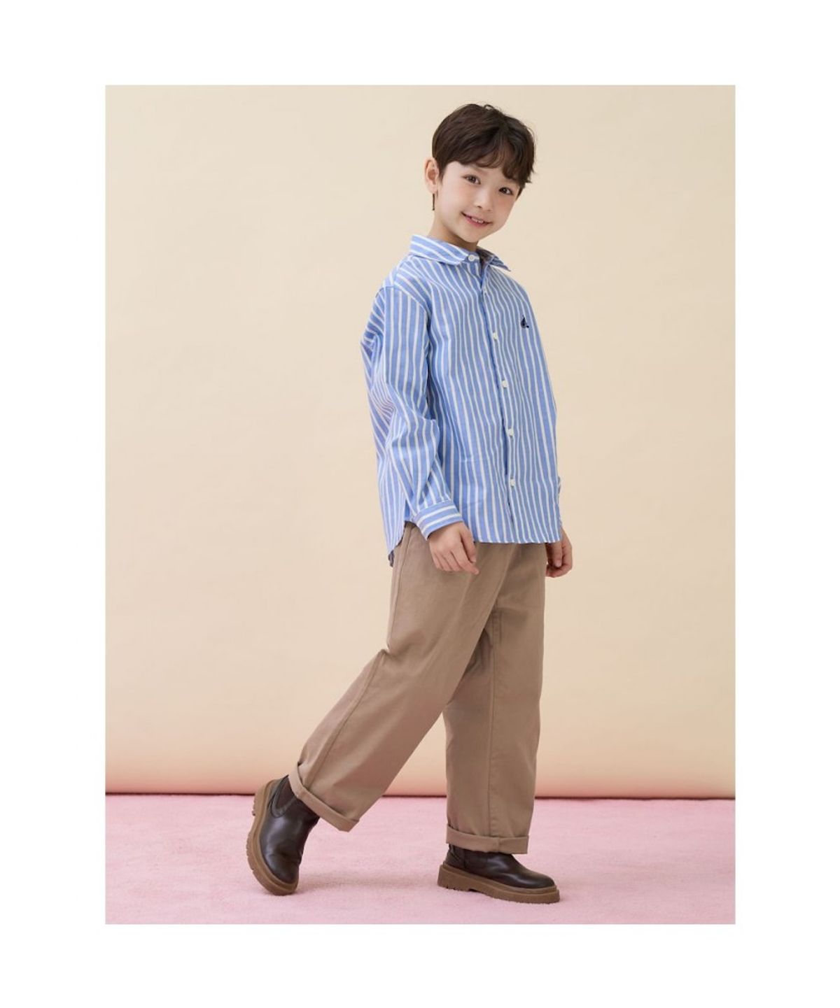 빈폴 키즈(BEANPOLE KIDS) 멀티 스트라이프 셔츠  스카이 블루 (BI6164U03Q)