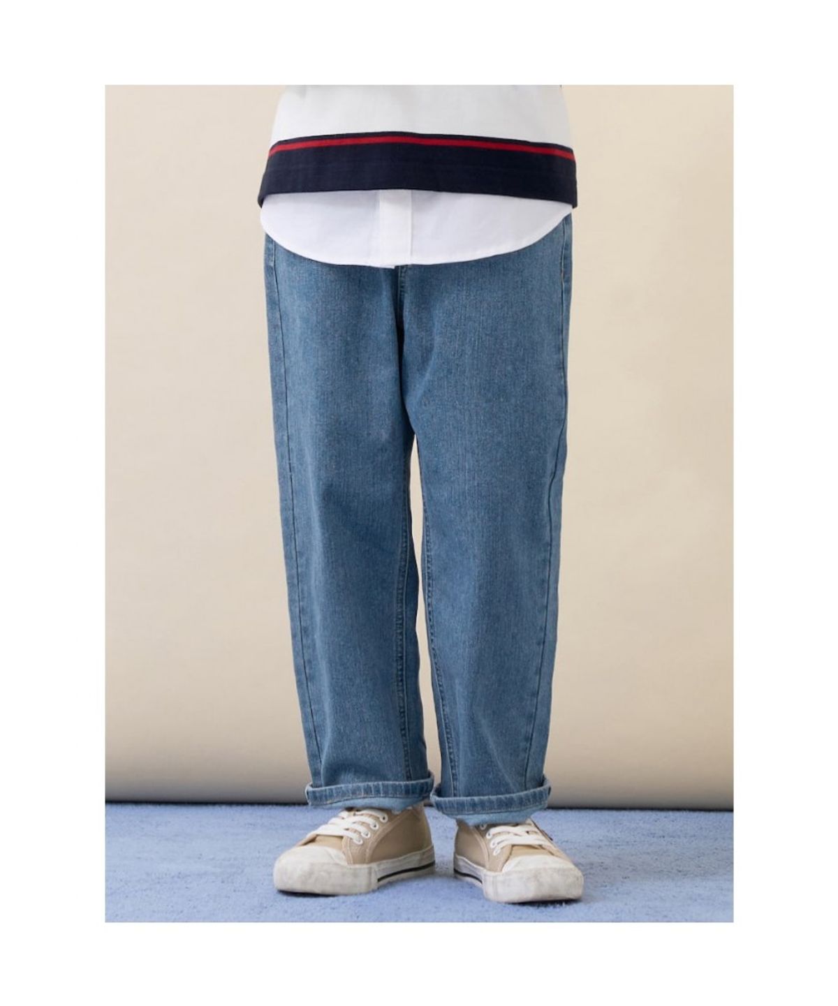 빈폴 키즈(BEANPOLE KIDS) [Essential] 스트레이트 데님팬츠  블루 (BI6121UE2P)