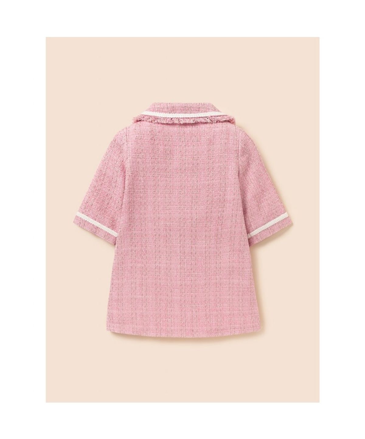 빈폴 키즈(BEANPOLE KIDS) 클래식 트위드 8부 원피스  라이트 핑크 (BI6171G02Y)