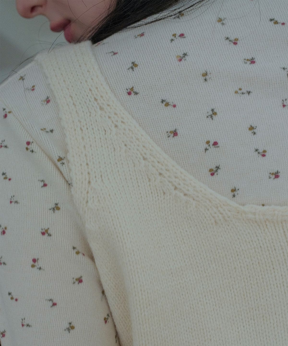 쿨키튼(KOOLKITTEN) Romantic Layered Flower Knit Set 2colors