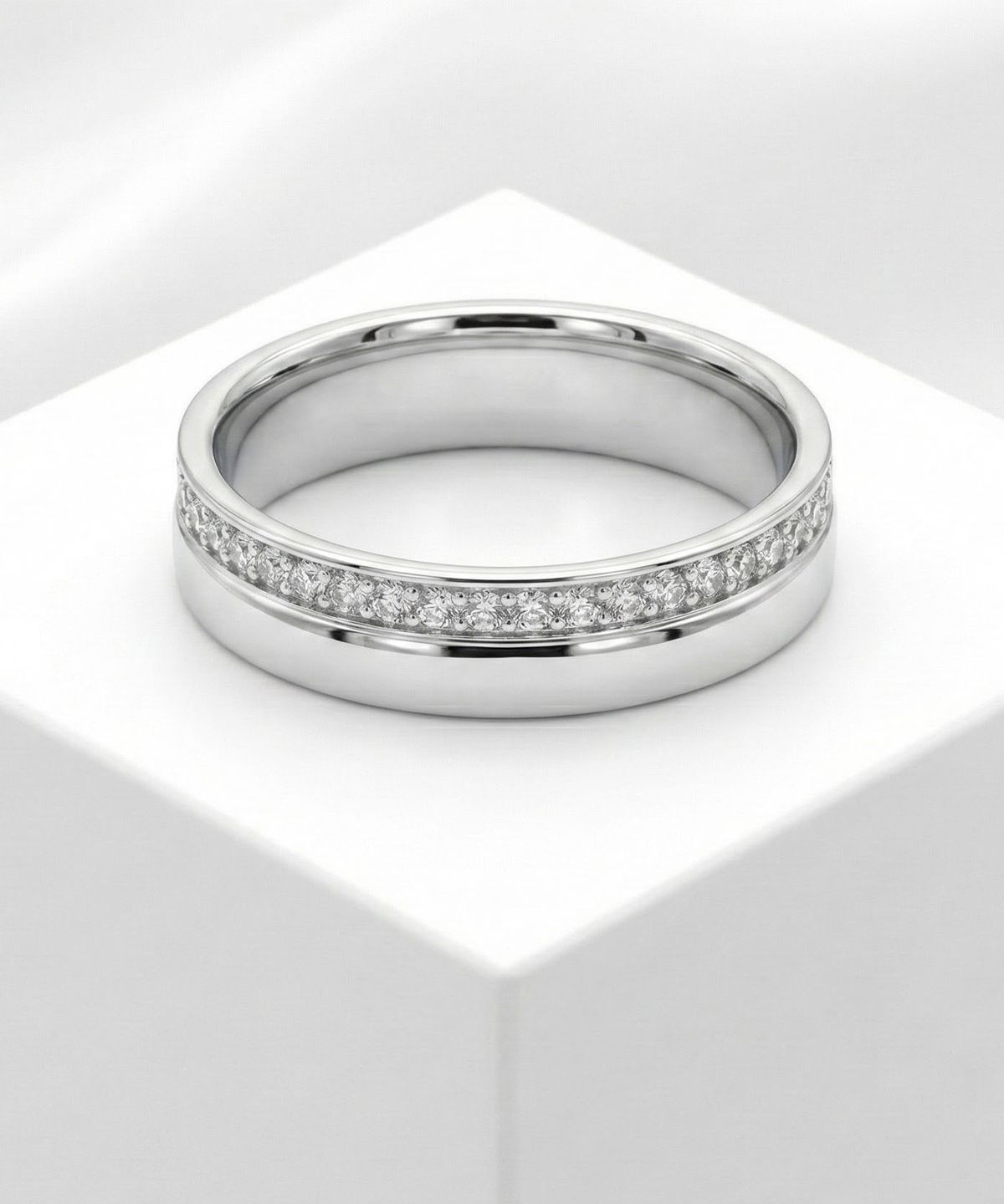 엘렌쥬얼리(HELENE JEWELRY) 925실버 플랫 페이스 큐빅 링 반지