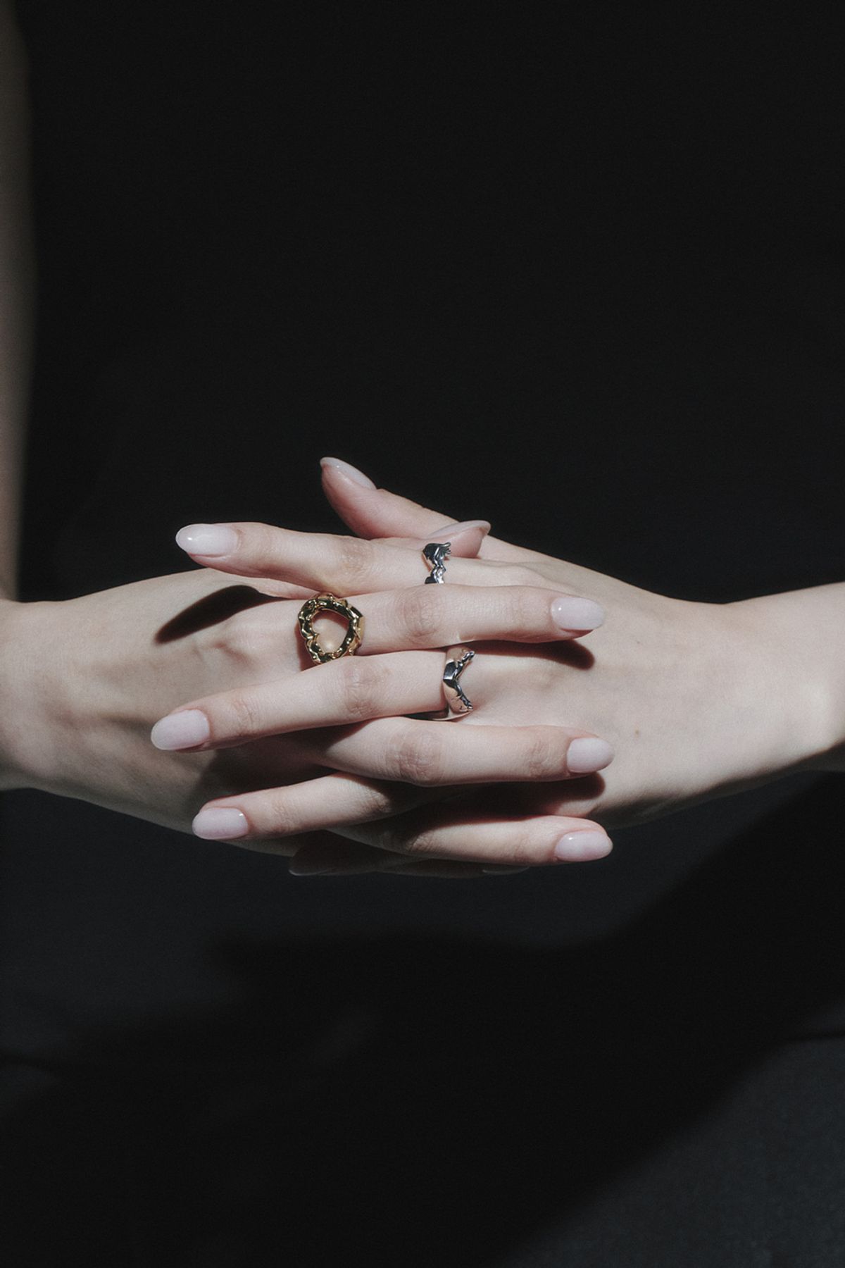 휴스타드(HUSTAD) HEART GOLD RING_ 14k 골드 하트 링