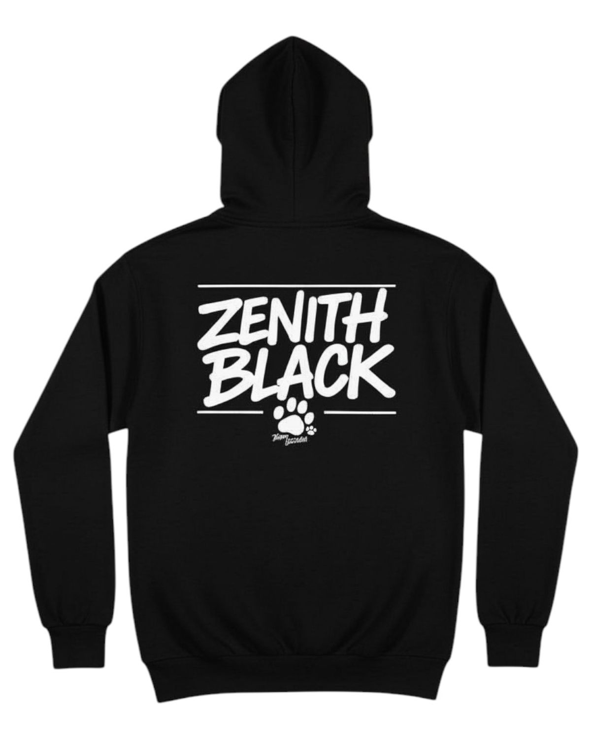 지블랙(ZBLACK) 스텐다드 제니스 블랙 기본로고 오버핏 후드 BLACK