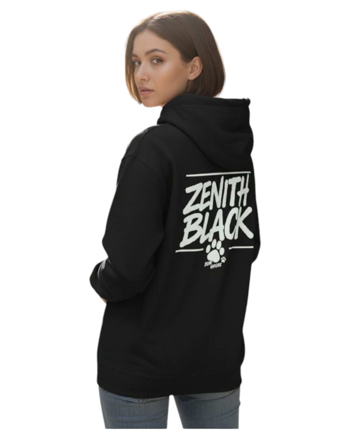 지블랙(ZBLACK) 스텐다드 제니스 블랙 기본로고 오버핏 후드 BLACK