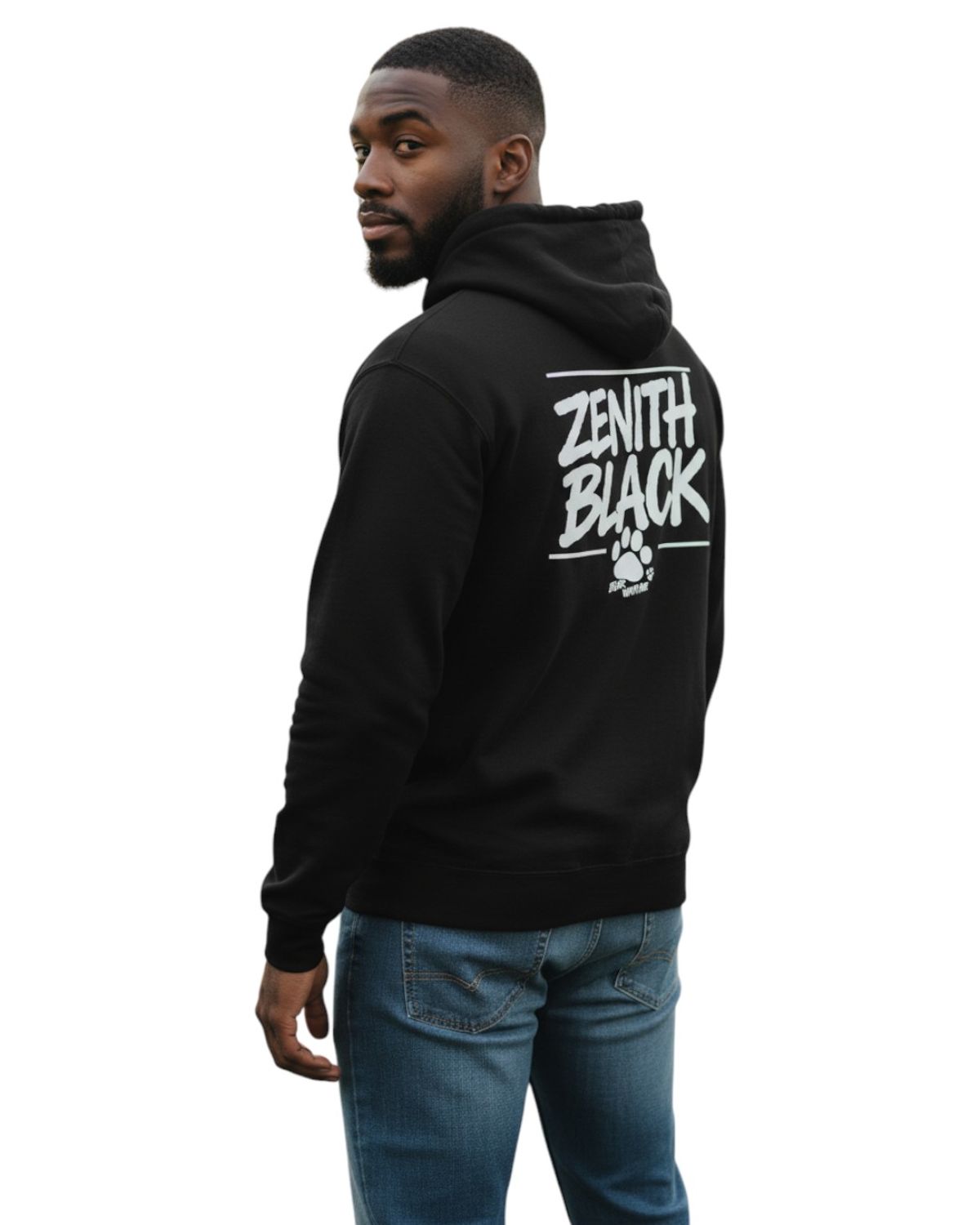 지블랙(ZBLACK) 스텐다드 제니스 블랙 기본로고 오버핏 후드 BLACK