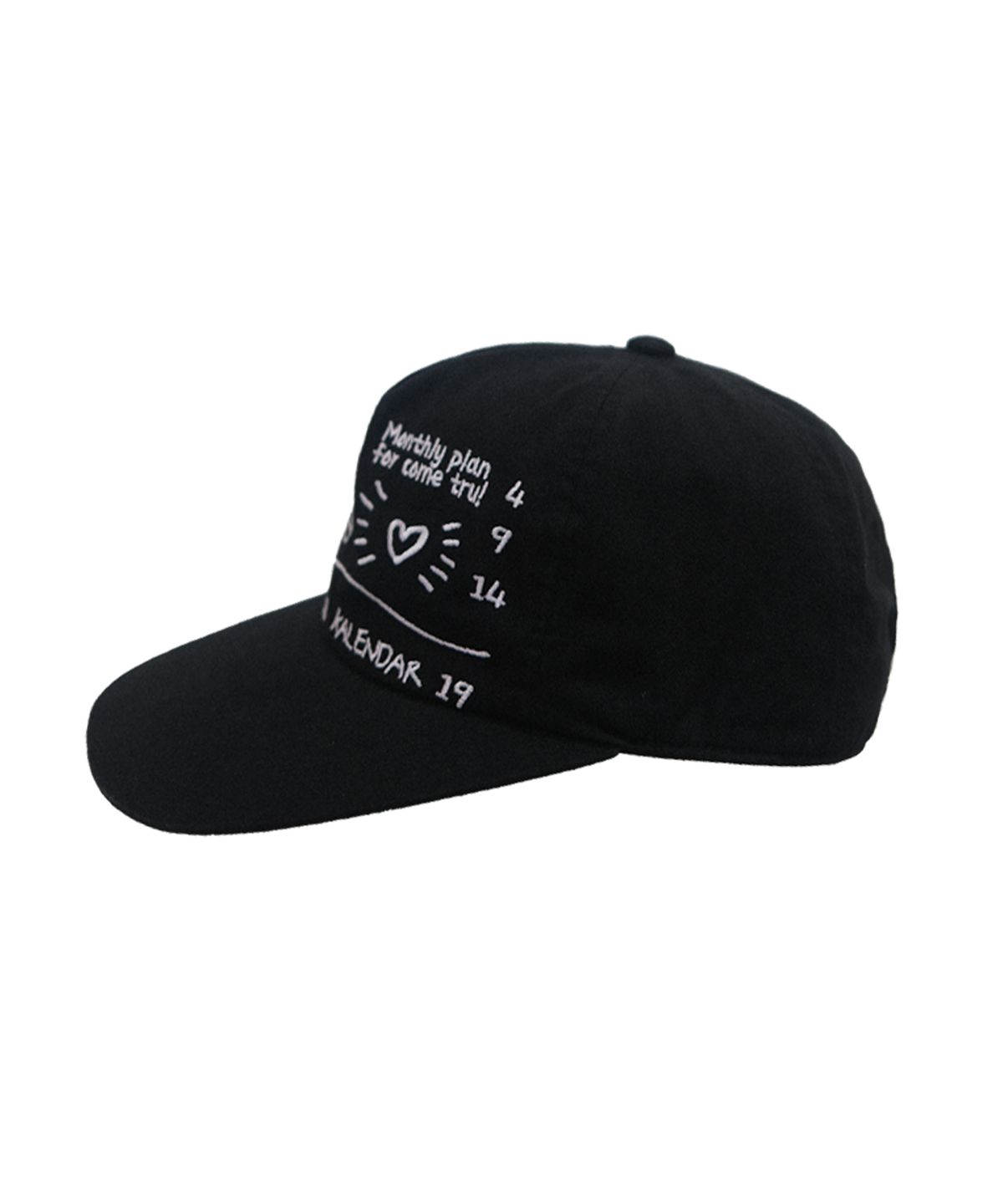 카렌다(KALENDAR) Monthly Plan 5pannel Cap - Black