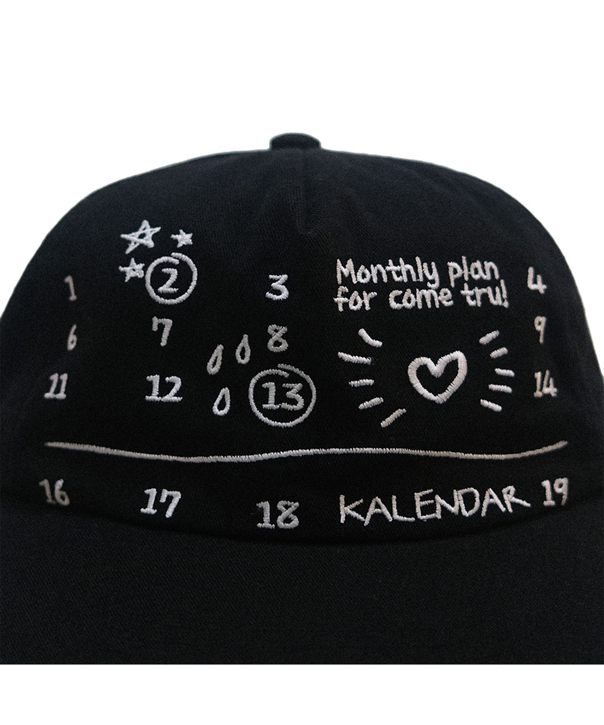 카렌다(KALENDAR) Monthly Plan 5pannel Cap - Black