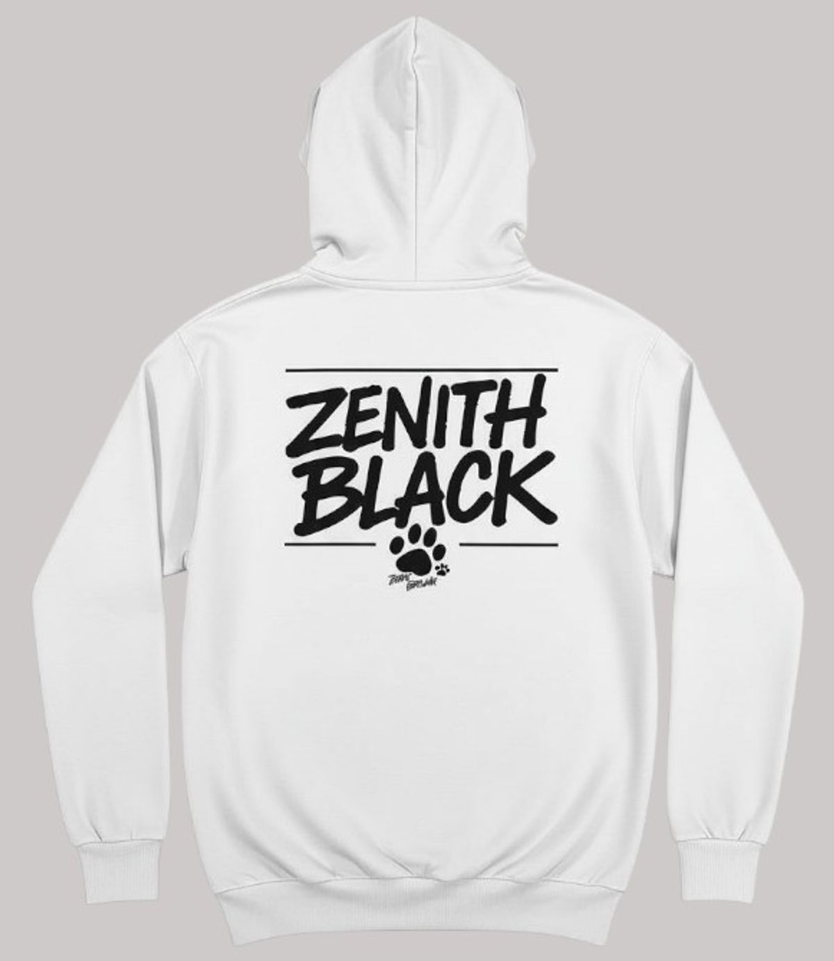 지블랙(ZBLACK) 스텐다드 제니스 블랙 기본로고 오버핏 후드 (WHITE)