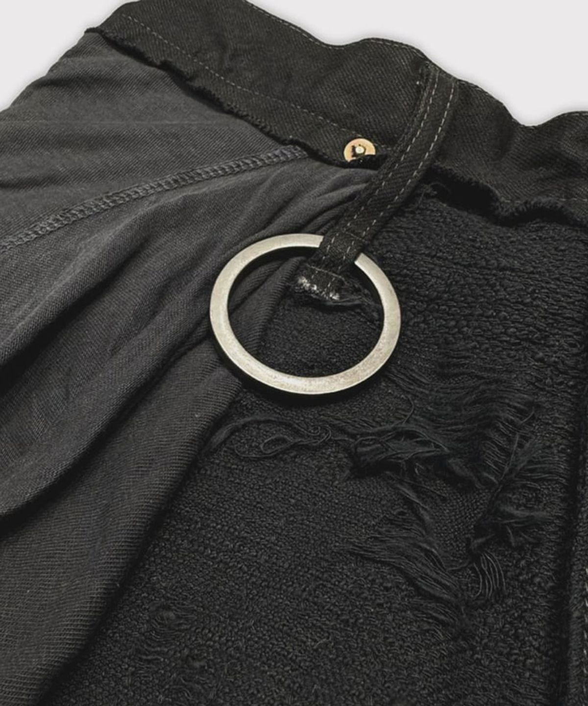 마이너스(MINUS) Twist Seam Lot.20746 BORO CRUST With Wrapped - BLACK