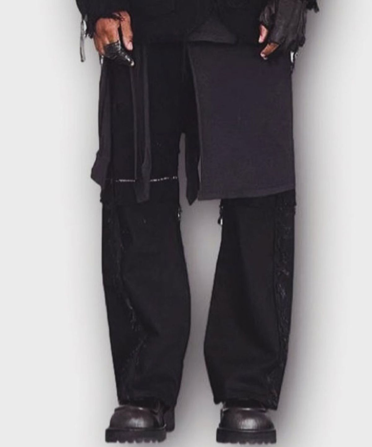 마이너스(MINUS) Twist Seam Lot.20746 BORO CRUST With Wrapped - BLACK