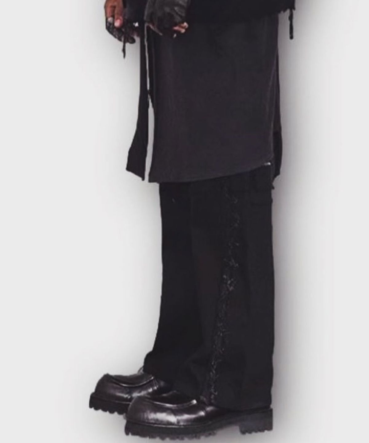 마이너스(MINUS) Twist Seam Lot.20746 BORO CRUST With Wrapped - BLACK