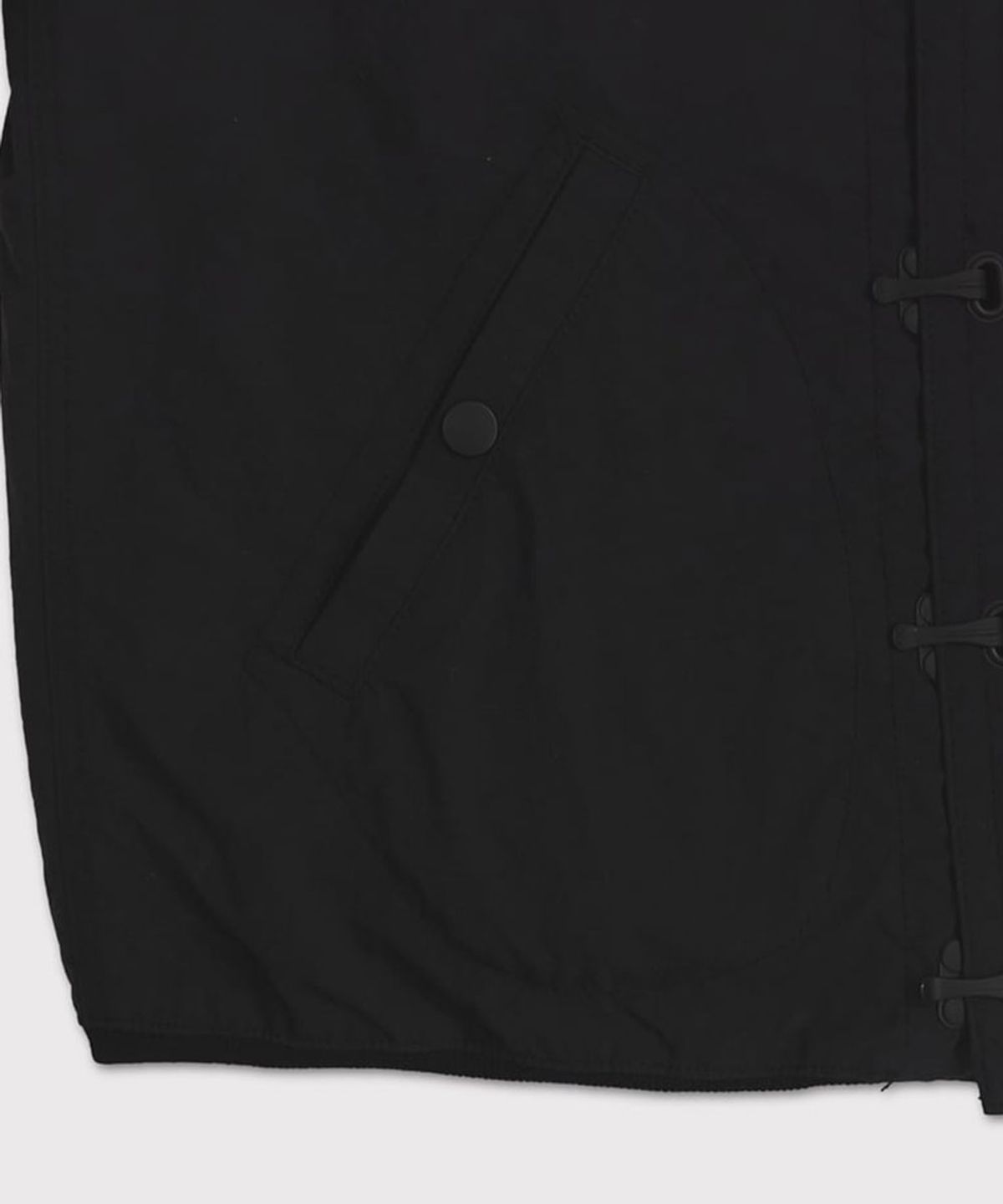 마이너스(MINUS) Flight Bomber With Hook DEADSTOCK(VEGETABLE DYED NYLON) - BLACK
