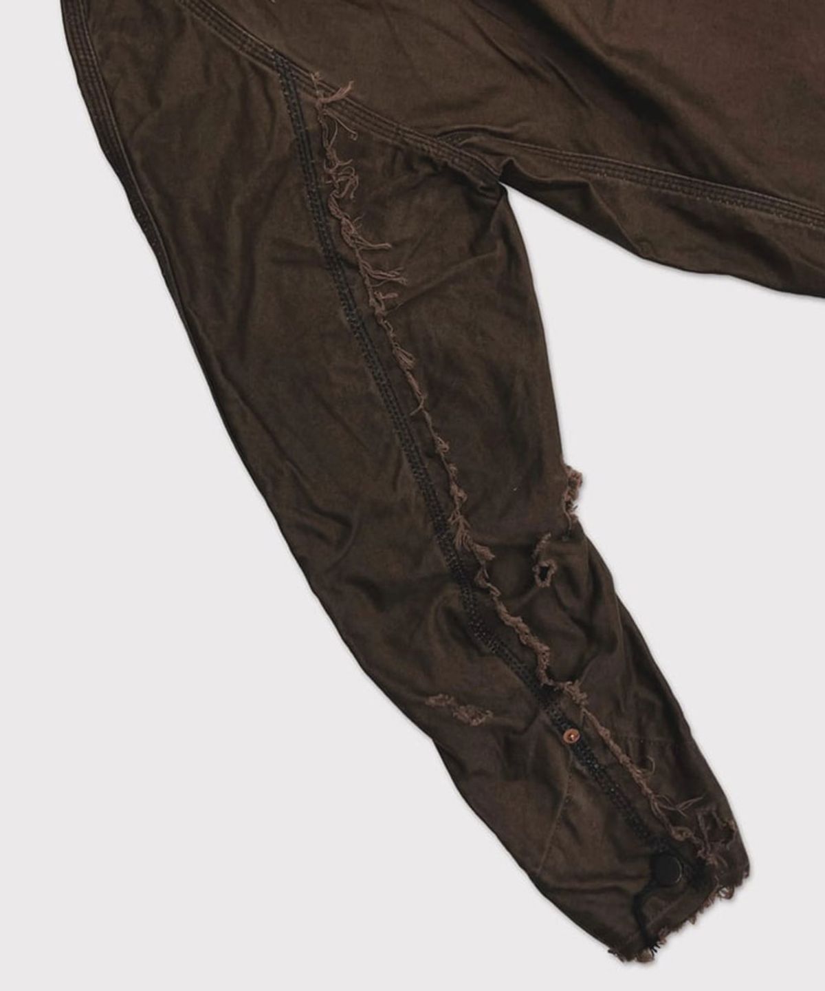 마이너스(MINUS) Chore Jacket With Damaged(PIGMENT DYED MOLESKIN) - MOCHA
