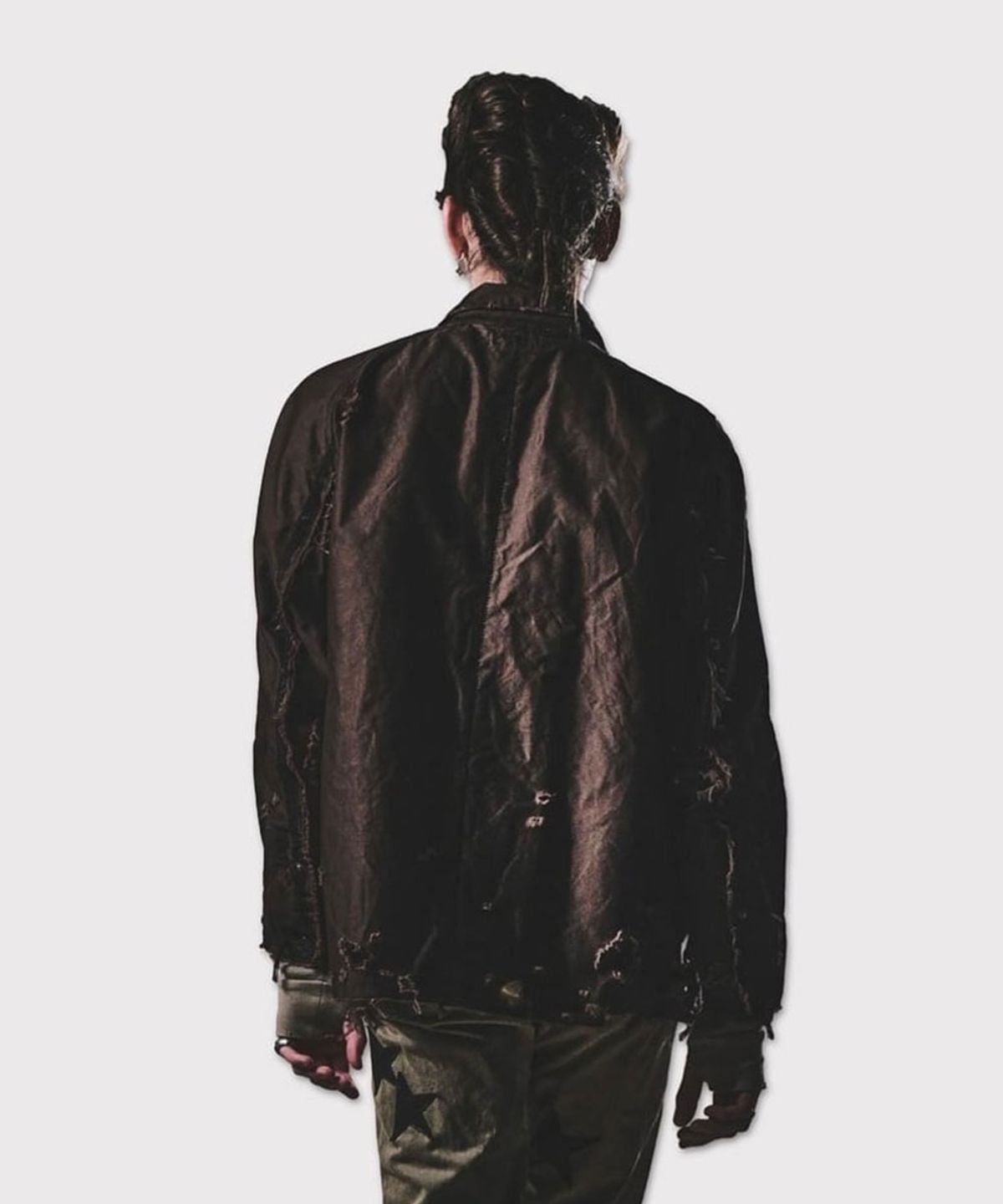 마이너스(MINUS) Chore Jacket With Damaged(PIGMENT DYED MOLESKIN) - MOCHA