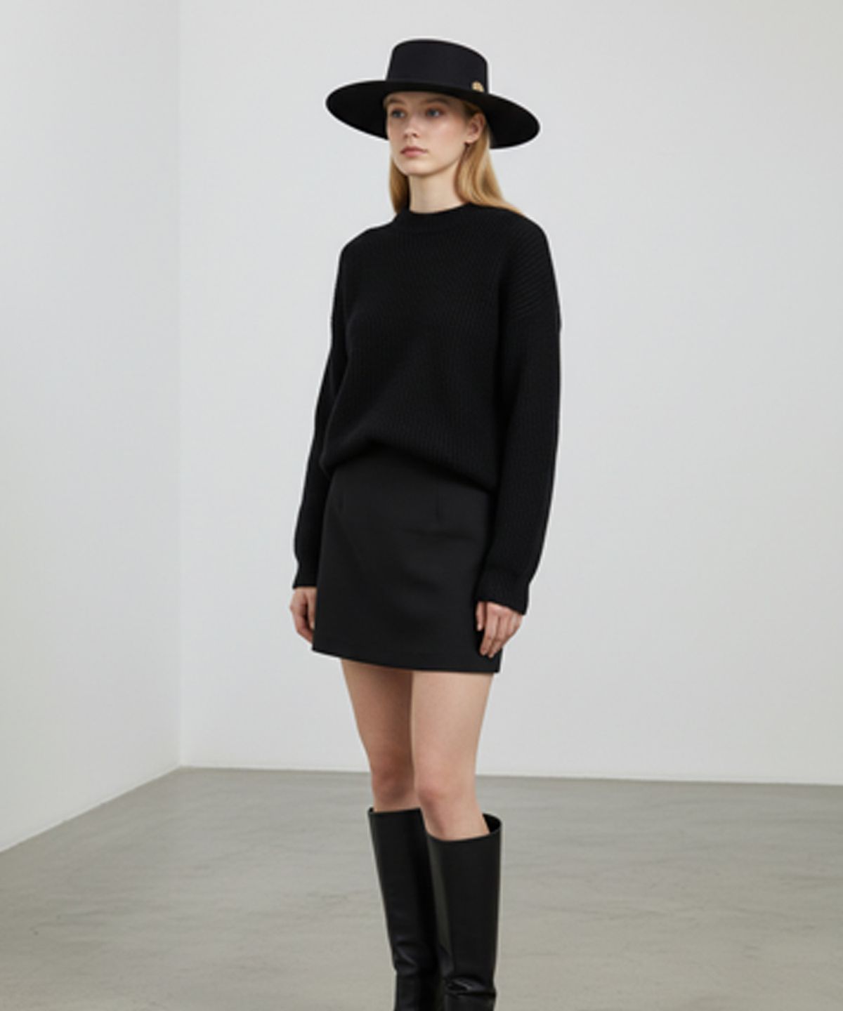 유니버셜 케미스트리(UNIVERSAL CHEMISTRY) Poly Beige Flat Fedora 페도라