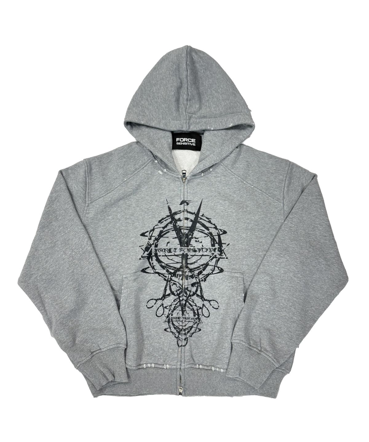 포스센스티브(FORCESENSITIVE) darkness scissors hoodie zip-up (grey)
