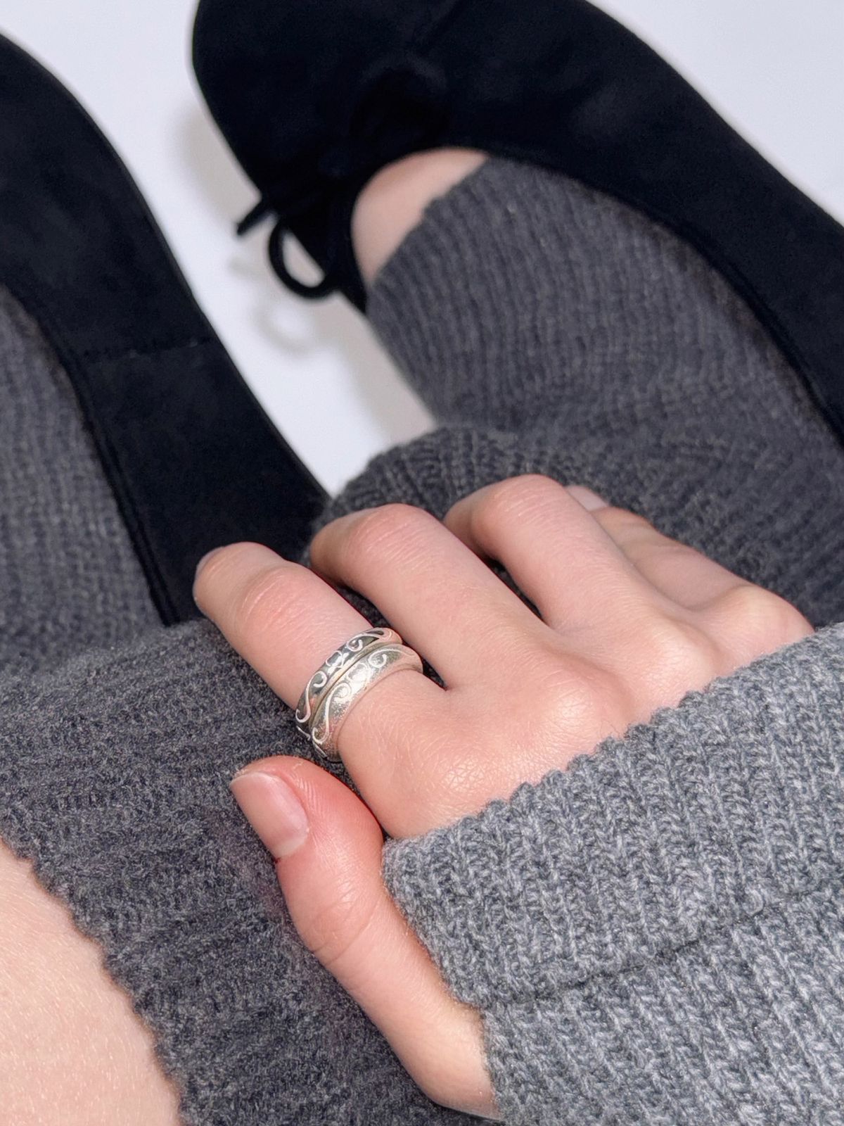 러브트릭스(LOVETRIX) silver925 Heart lace ring (2ver.)