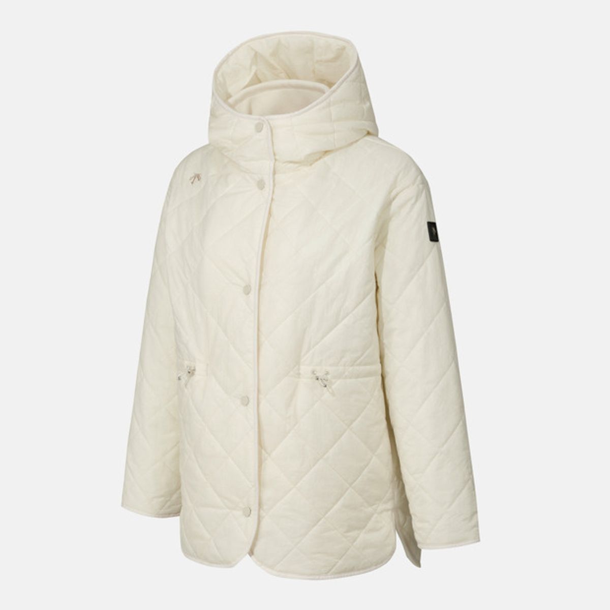 데상트(DESCENTE) 우먼스 퀼팅 롱 패딩 자켓 크림 SR122PKT12