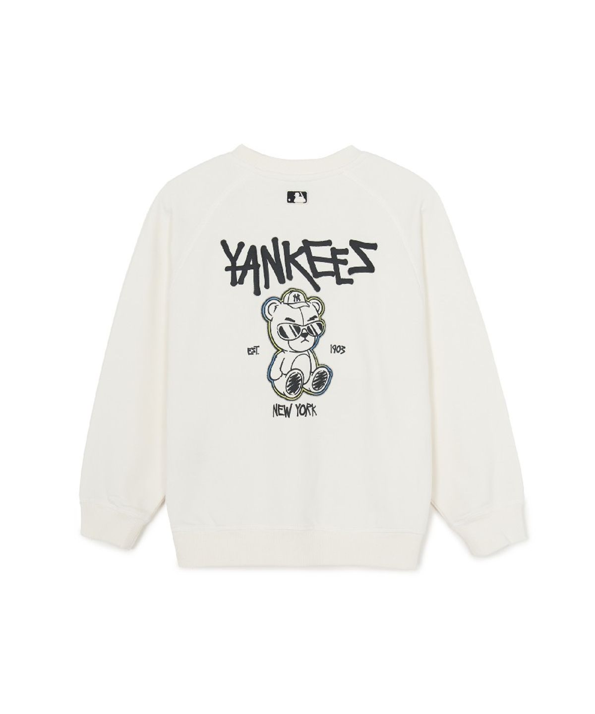 엠엘비 키즈(MLB KIDS) 스트릿 메가베어 라인 아트웍 맨투맨 NY (Ivory)
