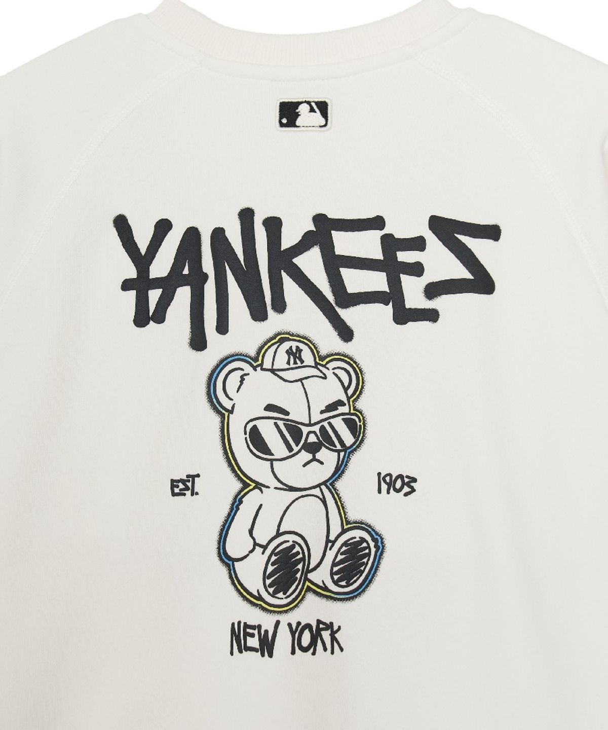 엠엘비 키즈(MLB KIDS) 스트릿 메가베어 라인 아트웍 맨투맨 NY (Ivory)