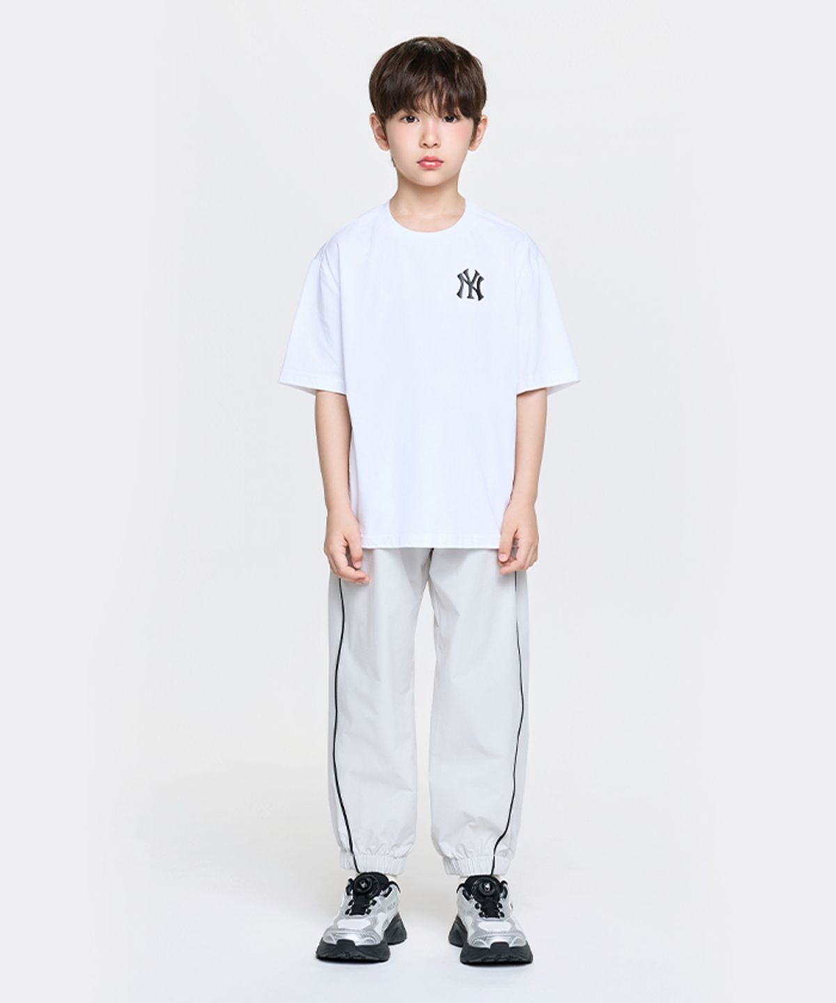 엠엘비 키즈(MLB KIDS) 스트릿 베이직 우븐 맨투맨 3 세트 NY (Mg.Cream)