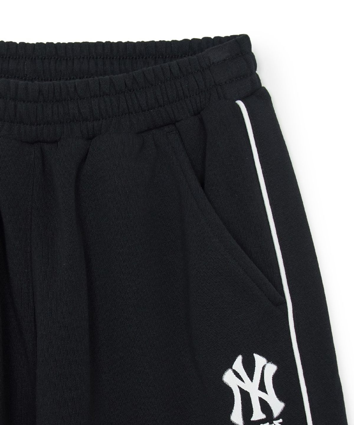 엠엘비 키즈(MLB KIDS) 베이직 컬러배색 스트링 와이드 팬츠 NY (Black)