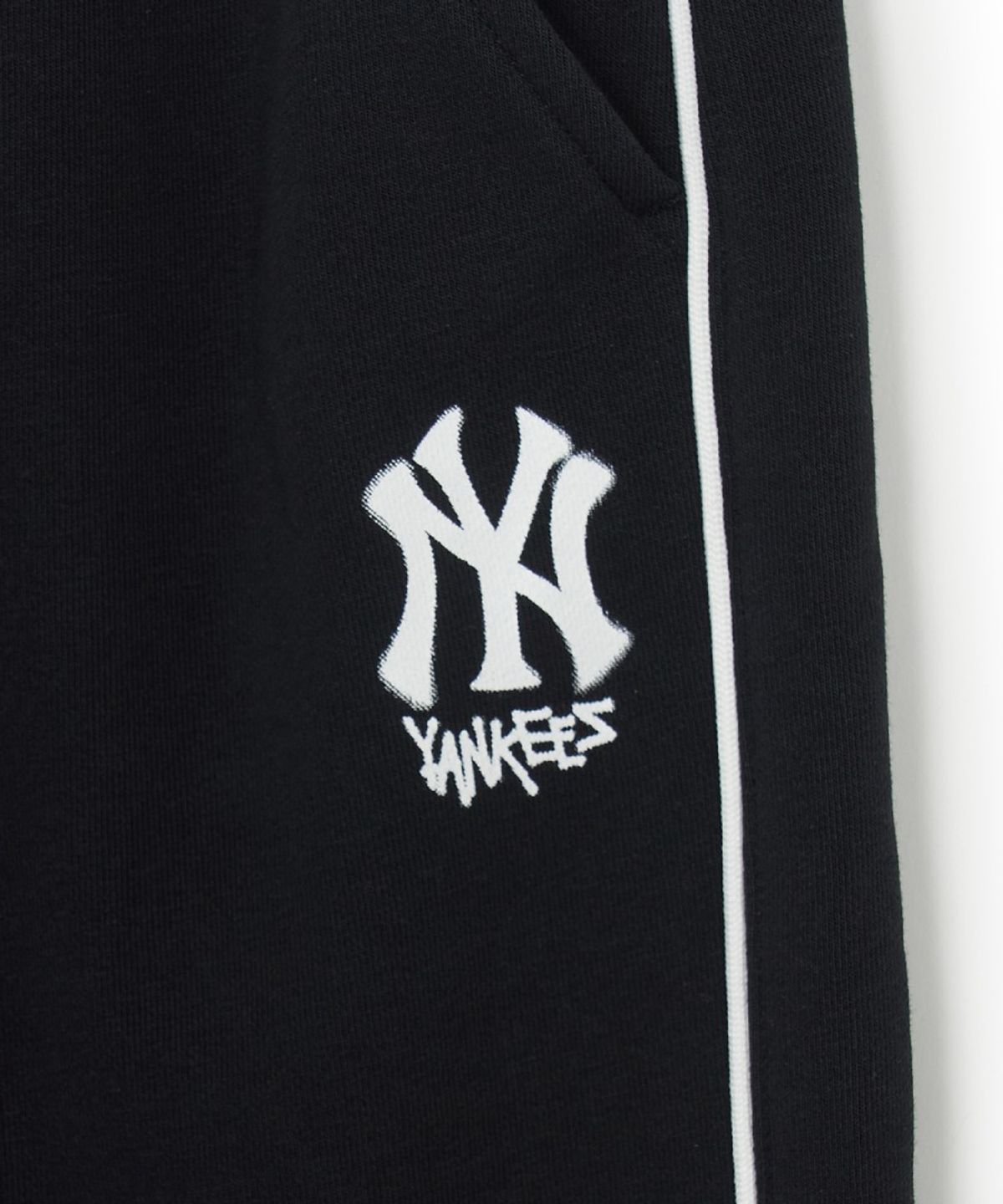 엠엘비 키즈(MLB KIDS) 베이직 컬러배색 스트링 와이드 팬츠 NY (Black)