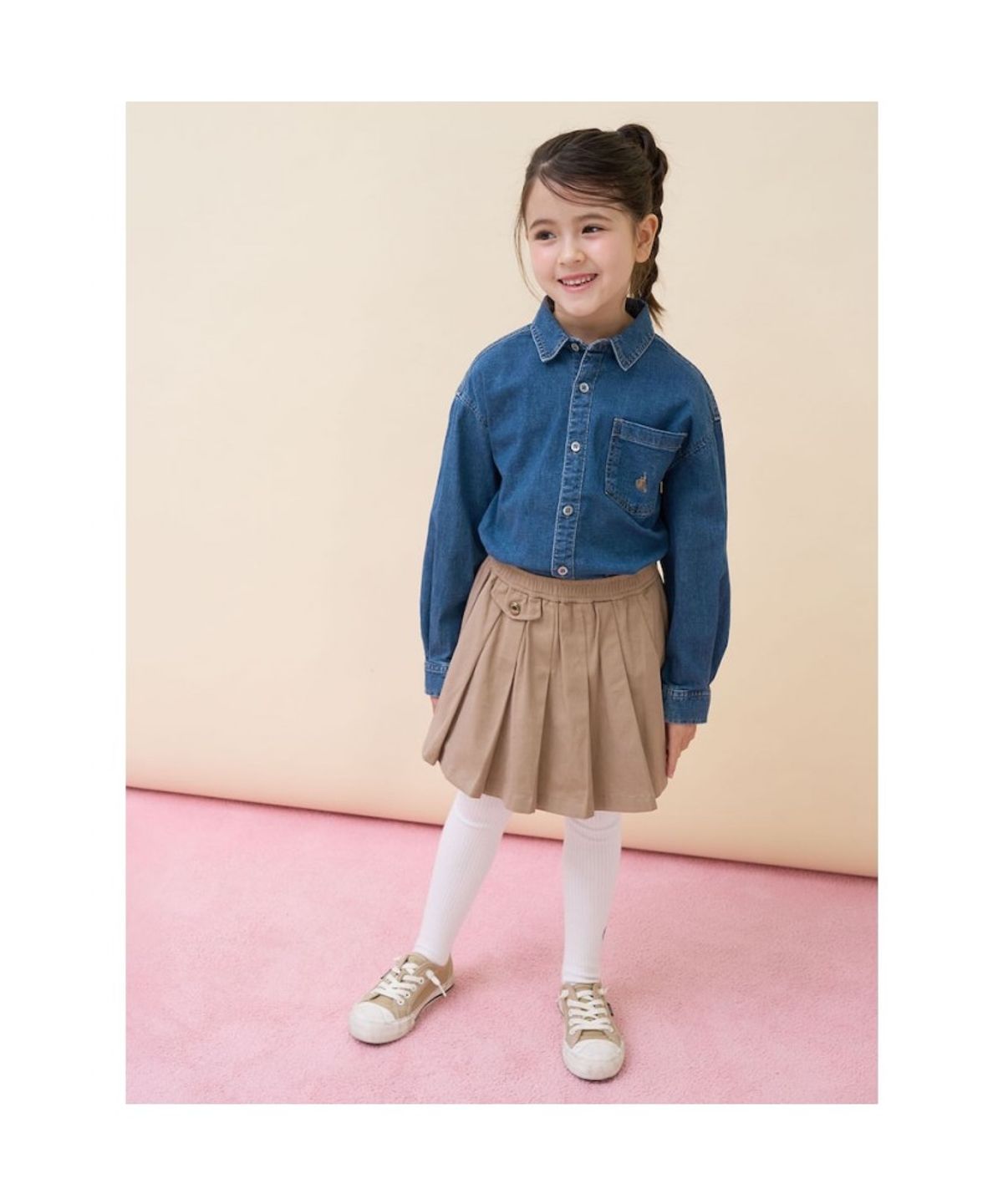 빈폴 키즈(BEANPOLE KIDS) 루즈핏 데님 셔츠  블루 (BI6164U04P)