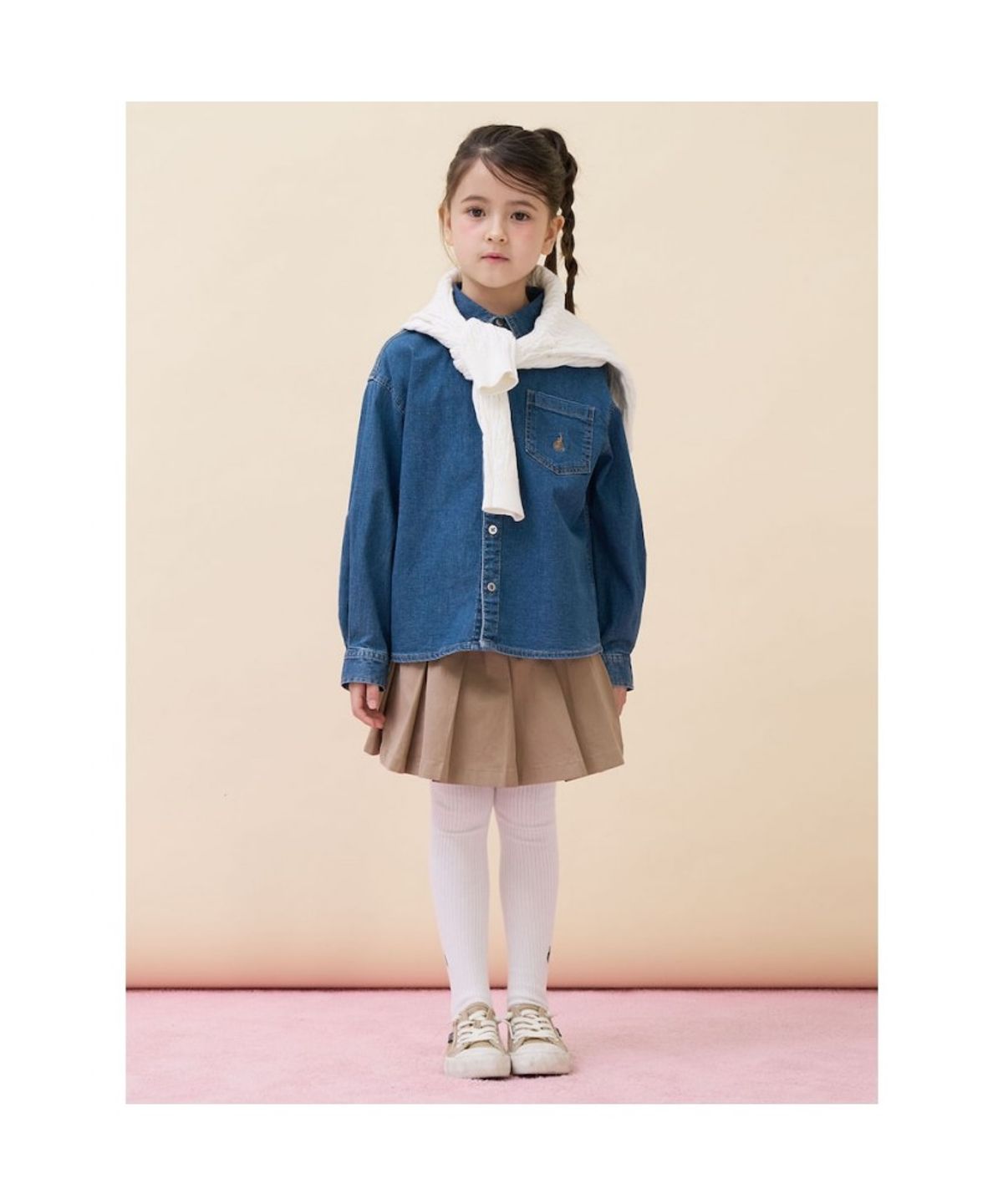 빈폴 키즈(BEANPOLE KIDS) 루즈핏 데님 셔츠  블루 (BI6164U04P)