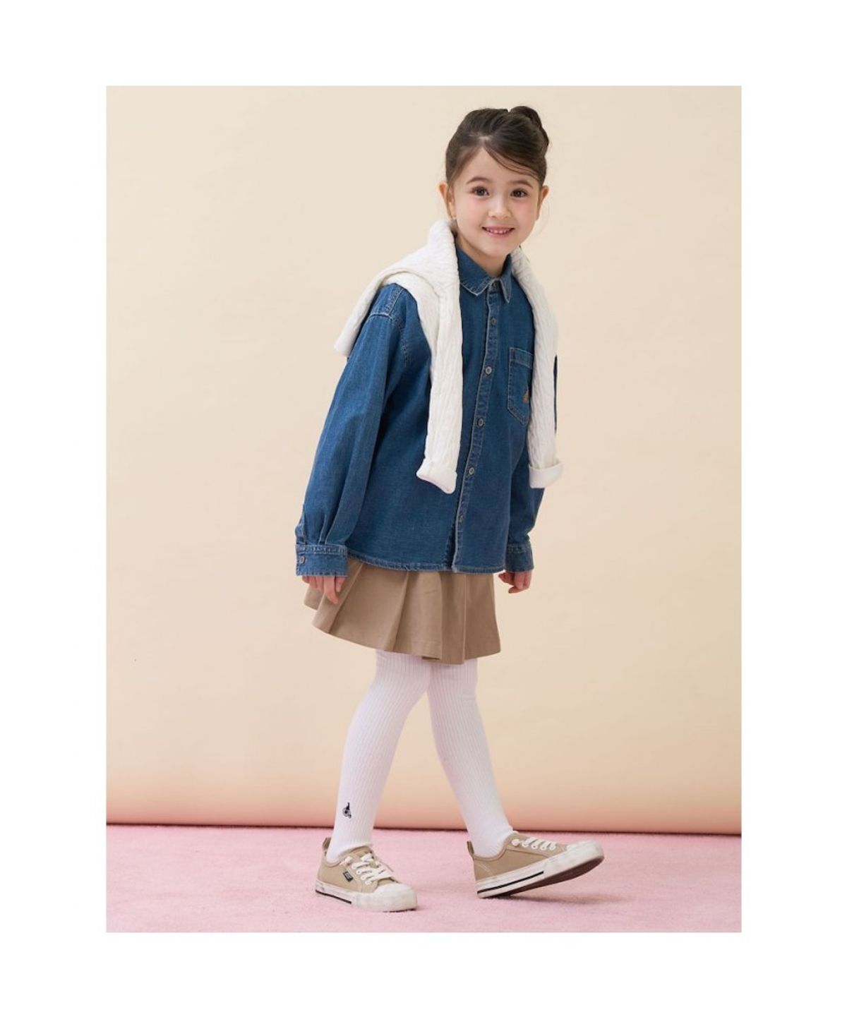 빈폴 키즈(BEANPOLE KIDS) 루즈핏 데님 셔츠  블루 (BI6164U04P)