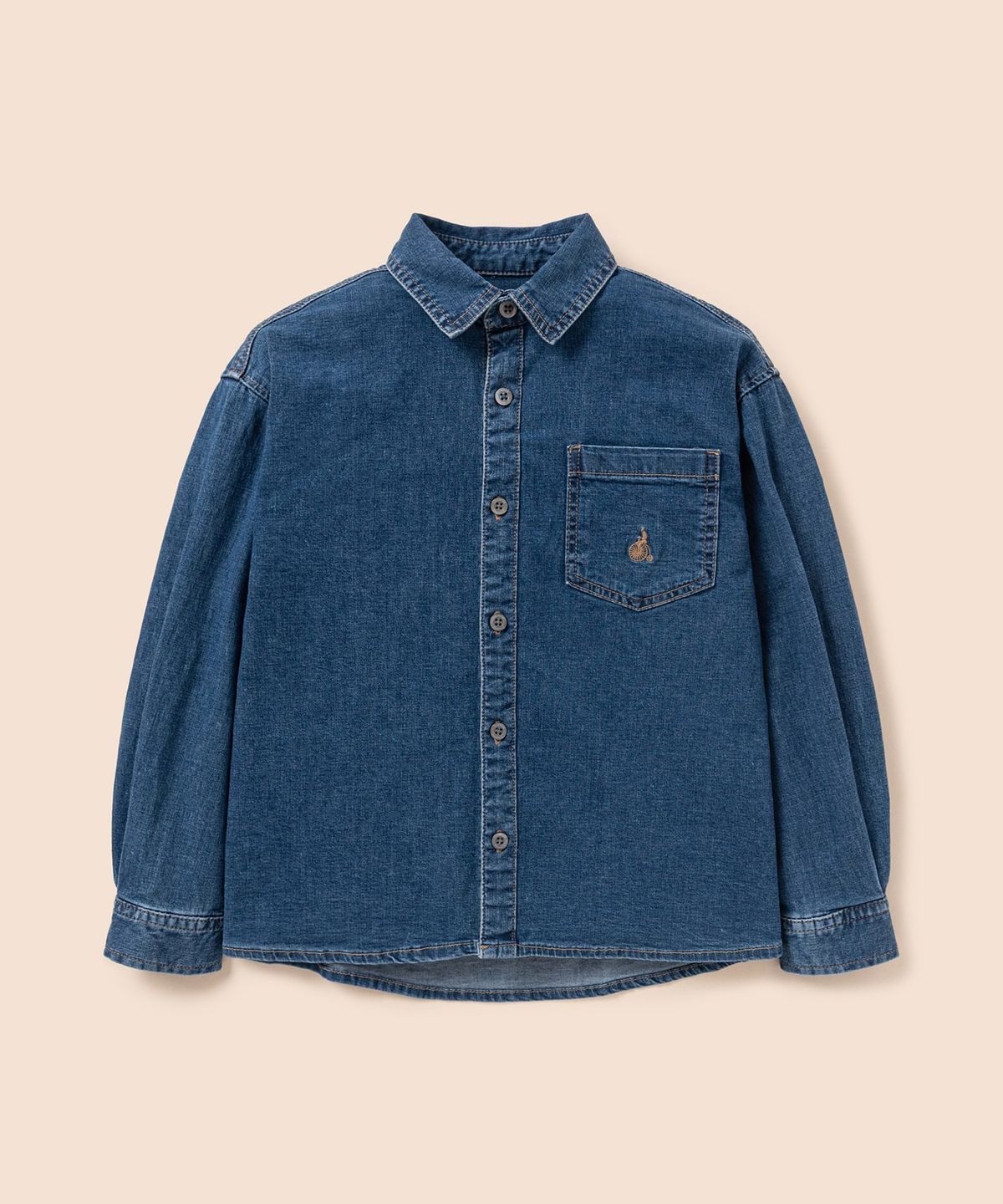 빈폴 키즈(BEANPOLE KIDS) 루즈핏 데님 셔츠  블루 (BI6164U04P)