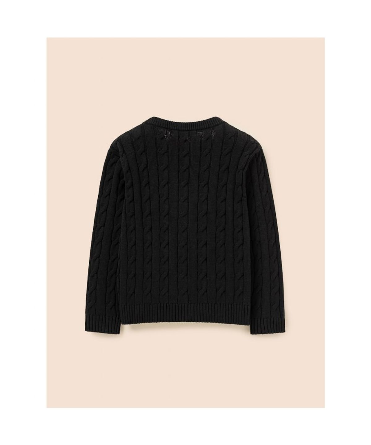 빈폴 키즈(BEANPOLE KIDS) [Essential] 클래식 케이블 브이넥 카디건  블랙 (BI615AUE35) (BI615AUE35)