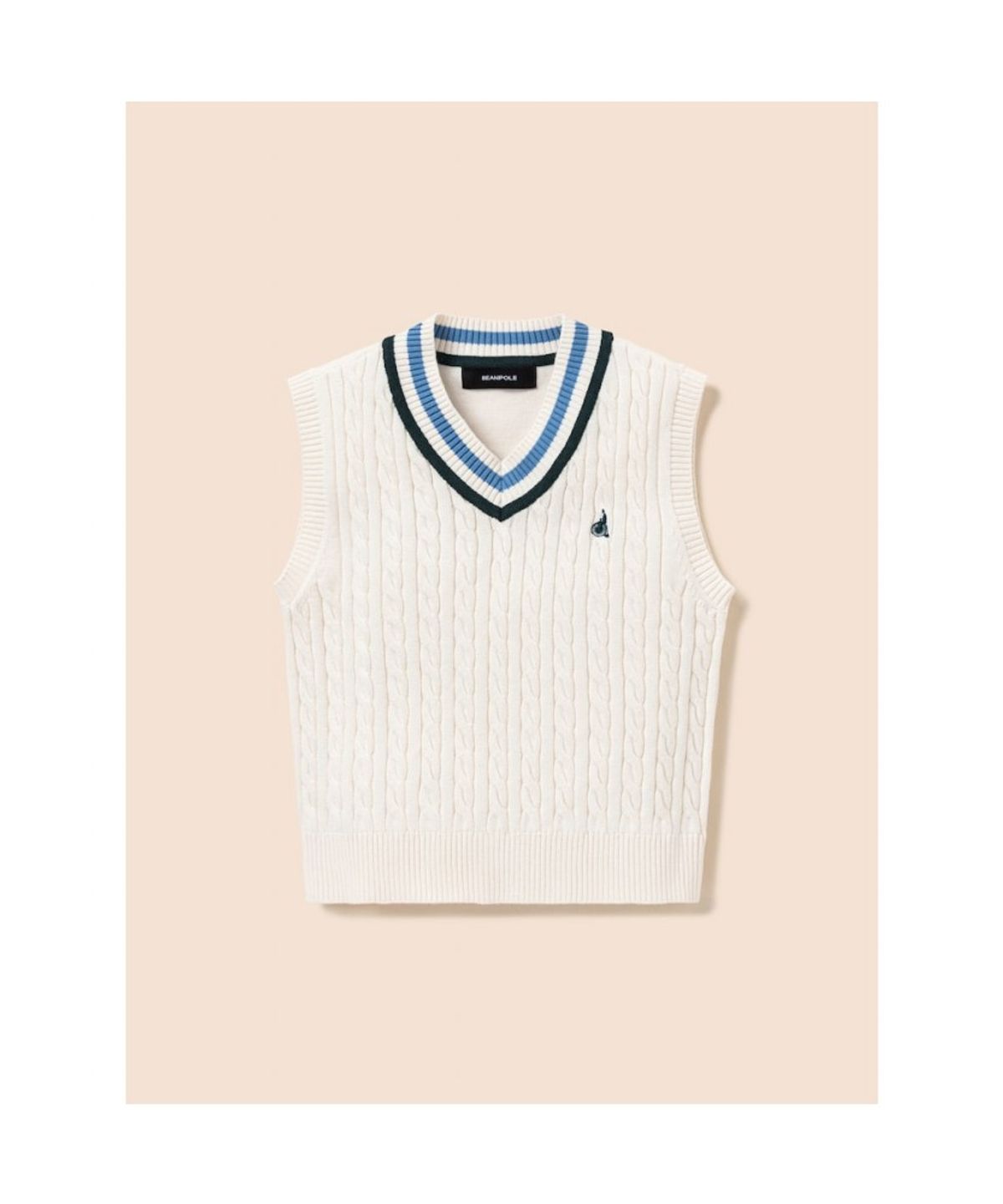빈폴 키즈(BEANPOLE KIDS) [Essential] 클래식 케이블 니트 베스트  아이보리 (BI6151UE10) (BI6151UE10)