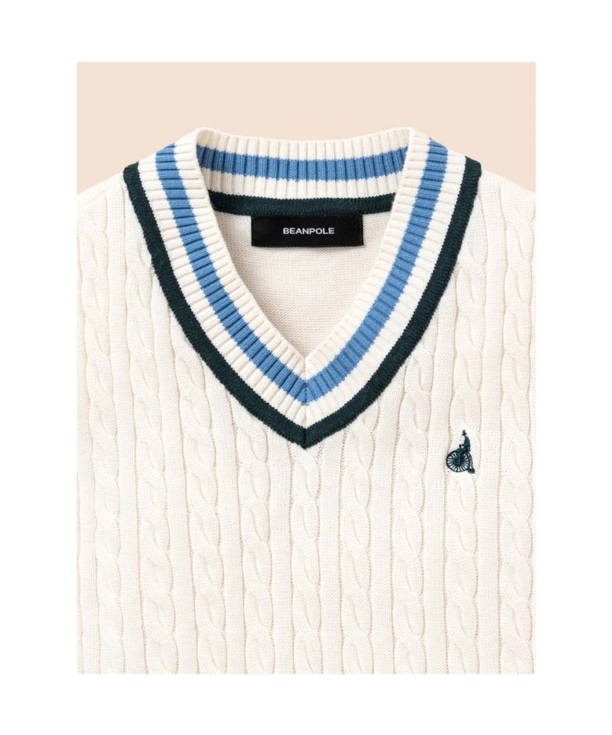 빈폴 키즈(BEANPOLE KIDS) [Essential] 클래식 케이블 니트 베스트  아이보리 (BI6151UE10) (BI6151UE10)