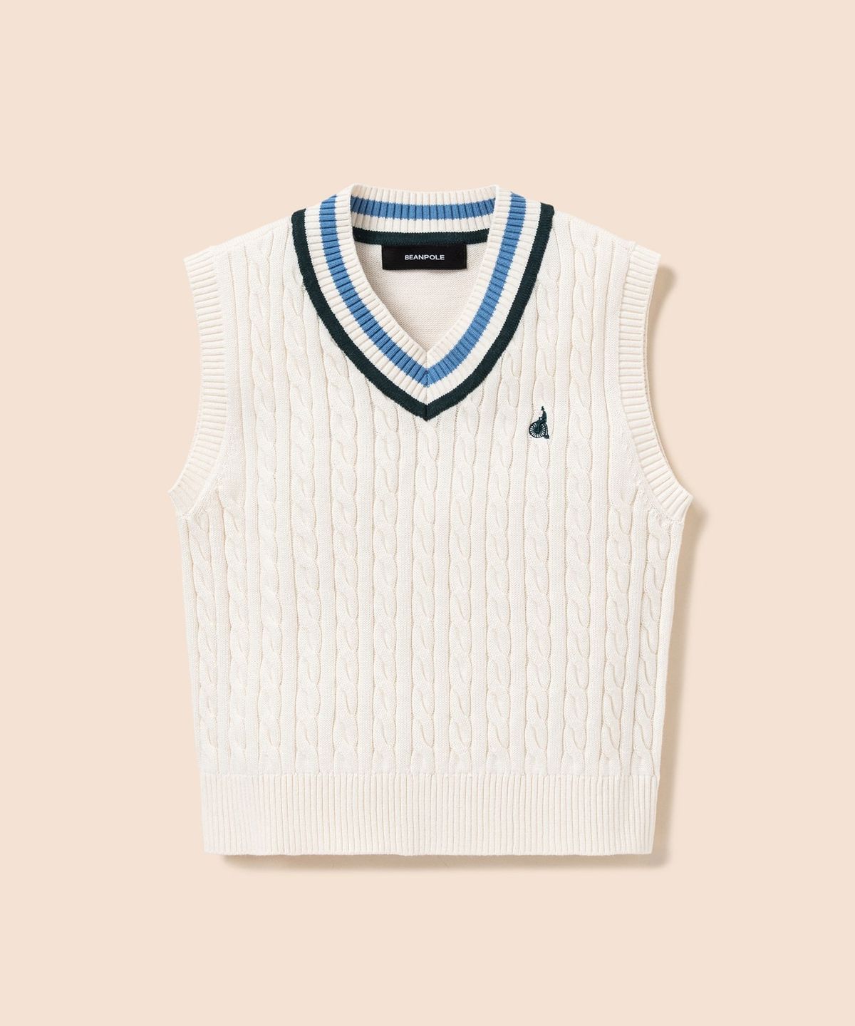 빈폴 키즈(BEANPOLE KIDS) [Essential] 클래식 케이블 니트 베스트  아이보리 (BI6151UE10) (BI6151UE10)