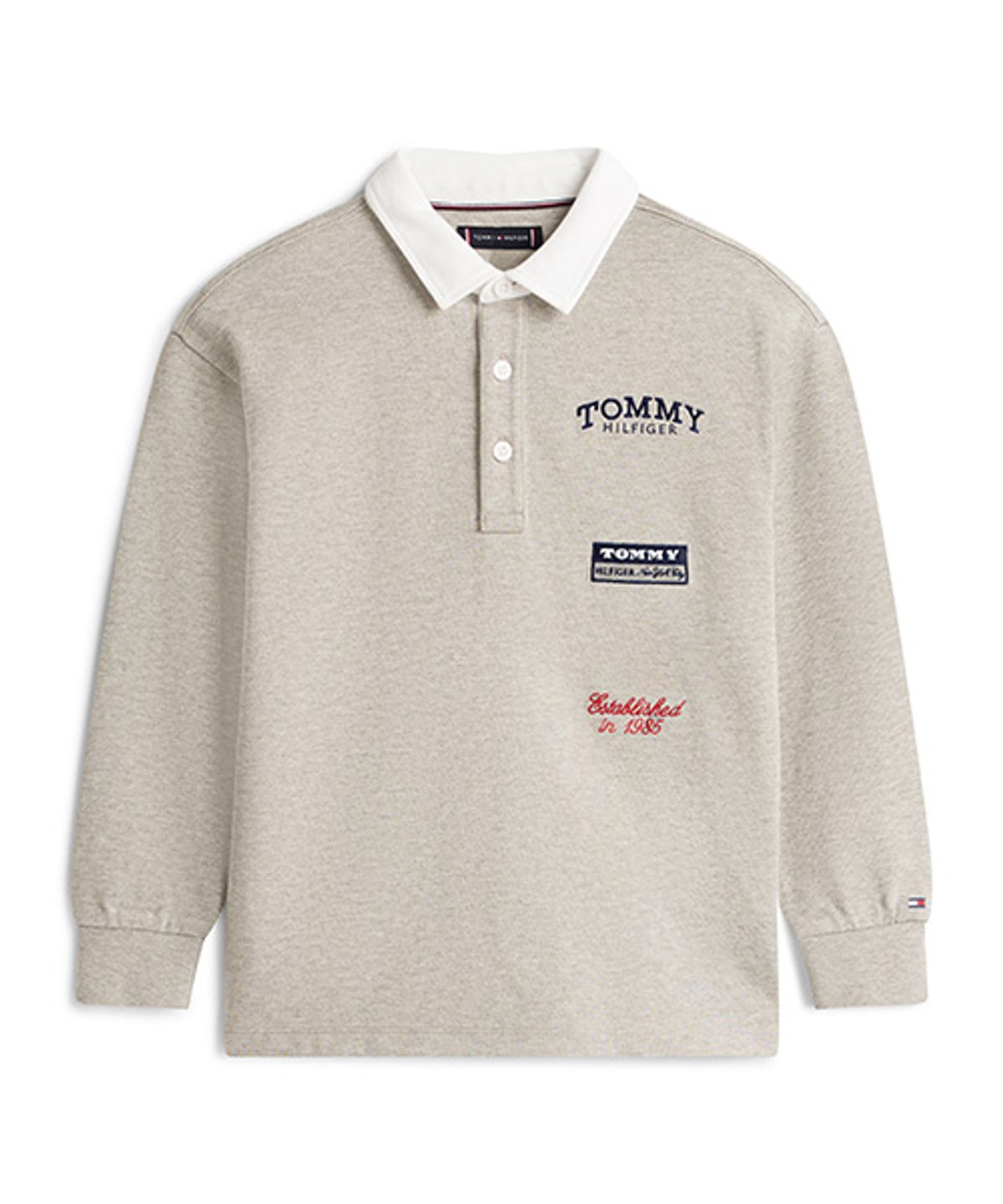 타미힐피거 키즈(TOMMY HILFIGER KIDS) 멀티 프린트 롱 슬리브 폴로
