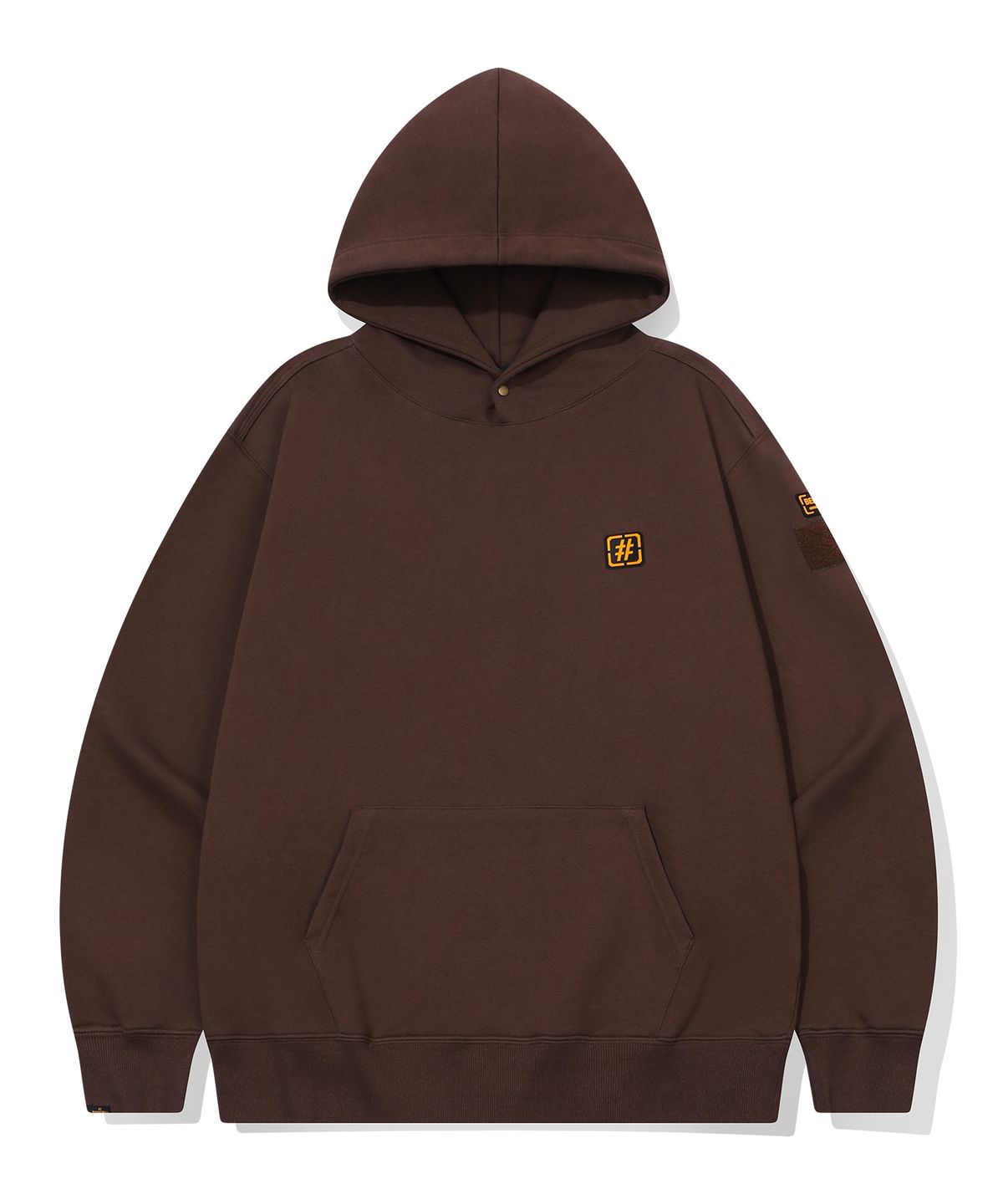 빈트릴(BEENTRILL) 해시태그 워크 후드티(브라운)