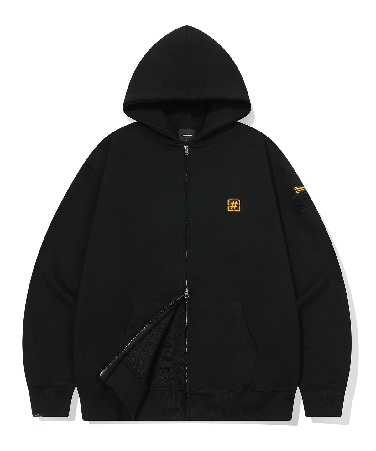 빈트릴(BEENTRILL) 해시태그 워크 후드티(블랙)
